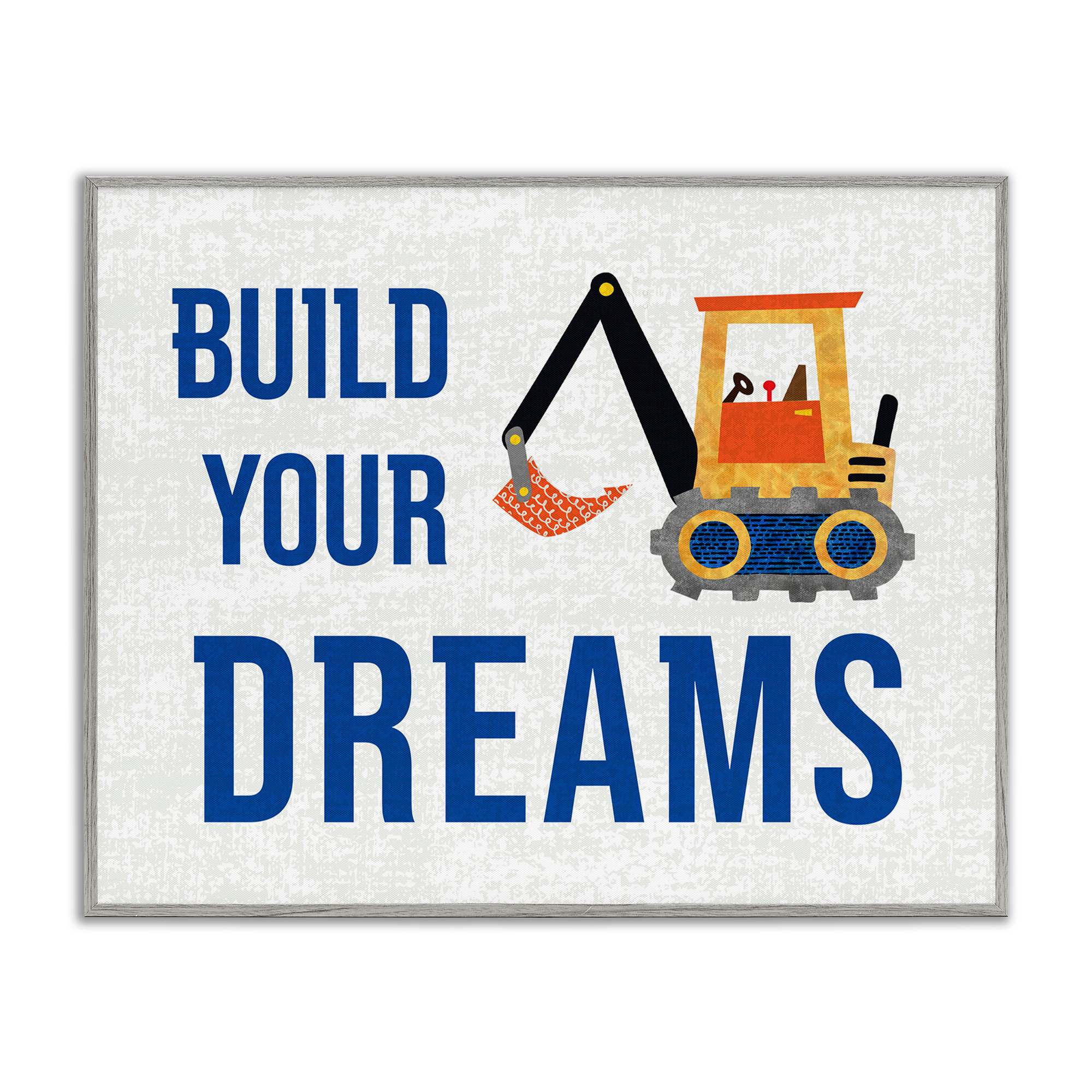 Stupell Industries BT-945-GFF-24X30 Build Your Dreams Gray Framed Giclee Art By Conrad Knutsen 30 x 24