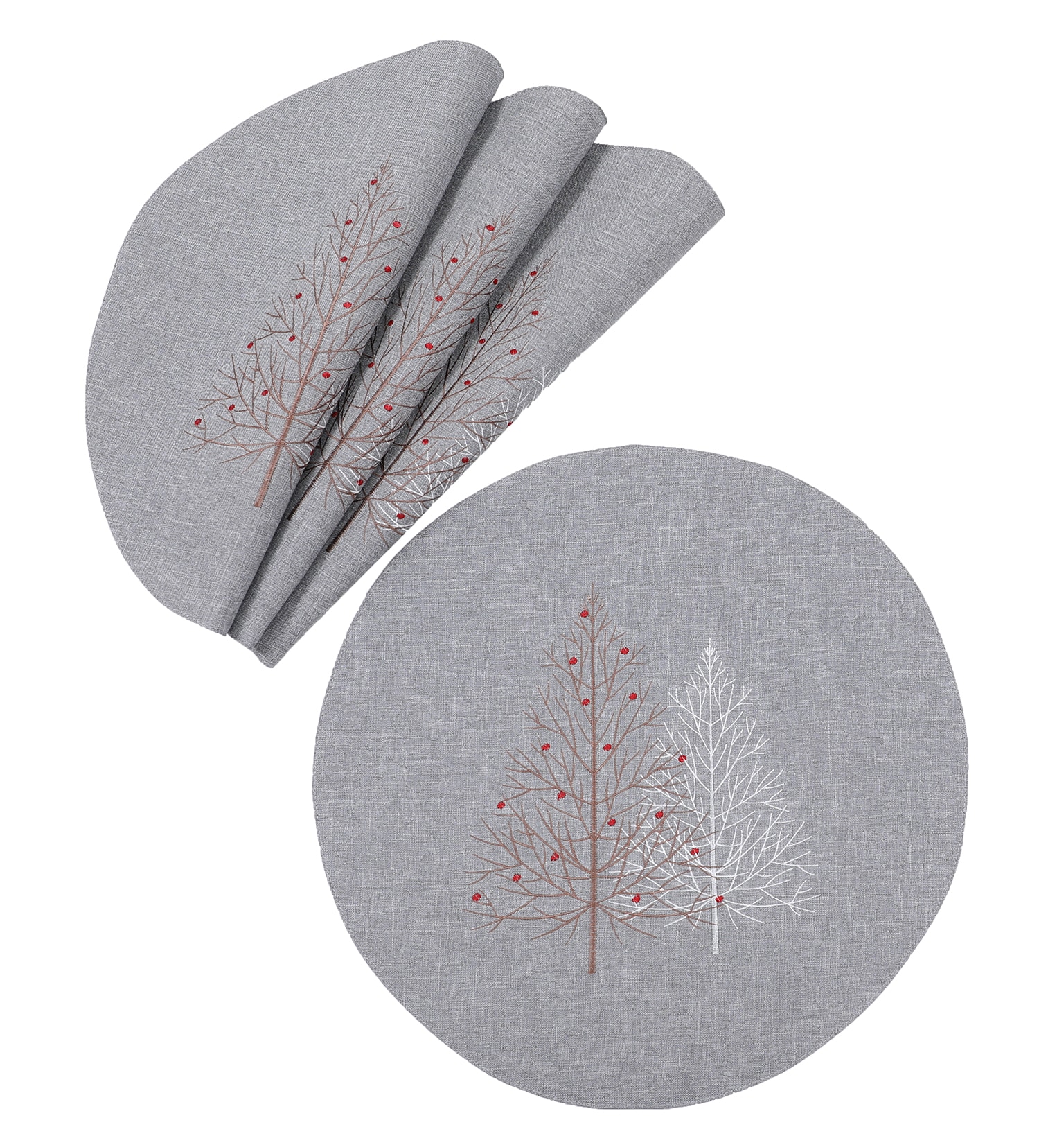 XIA Home Fashions XD1980316RNDGY 16-Inches Tabletop Decoration Christmas tree(s) 4 -Pack Christmas Decor