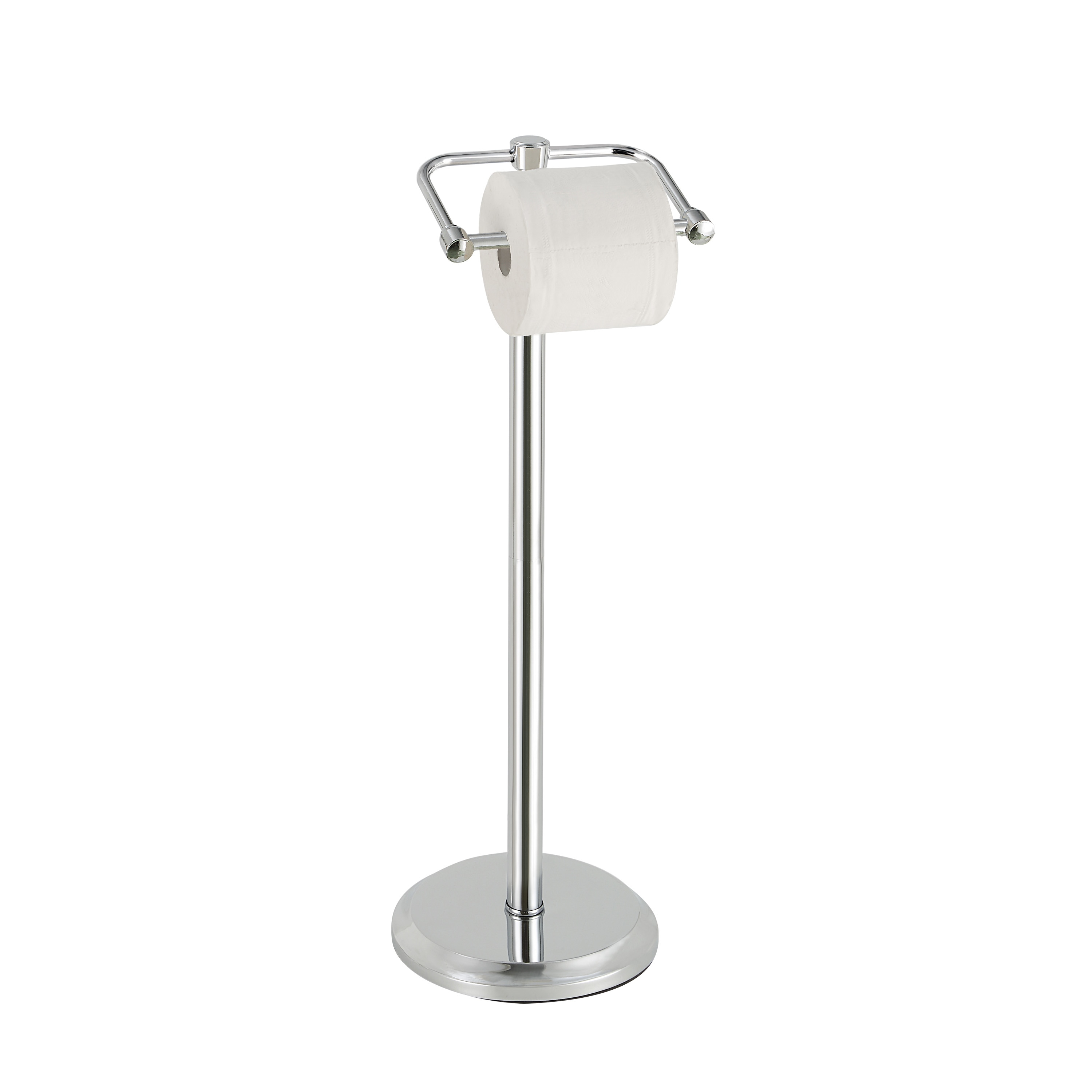 SunnyPoint HL-DEAR-CH Free Standing Toilet Paper Holder-Combining Classic Charm with Refined Elegance/Sturdy and Stylish Bathroom Tissue Stand