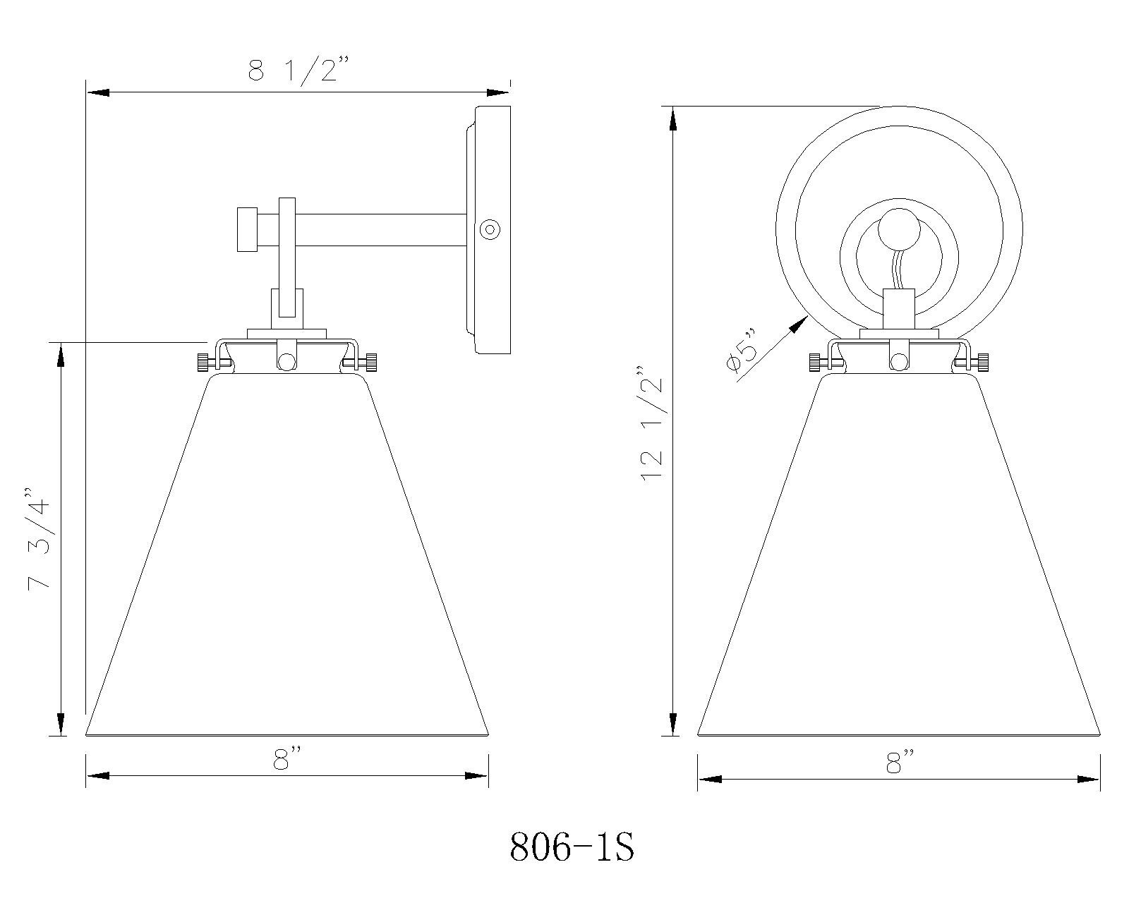 Z-Lite 806-1S-BN b090000 - View #8