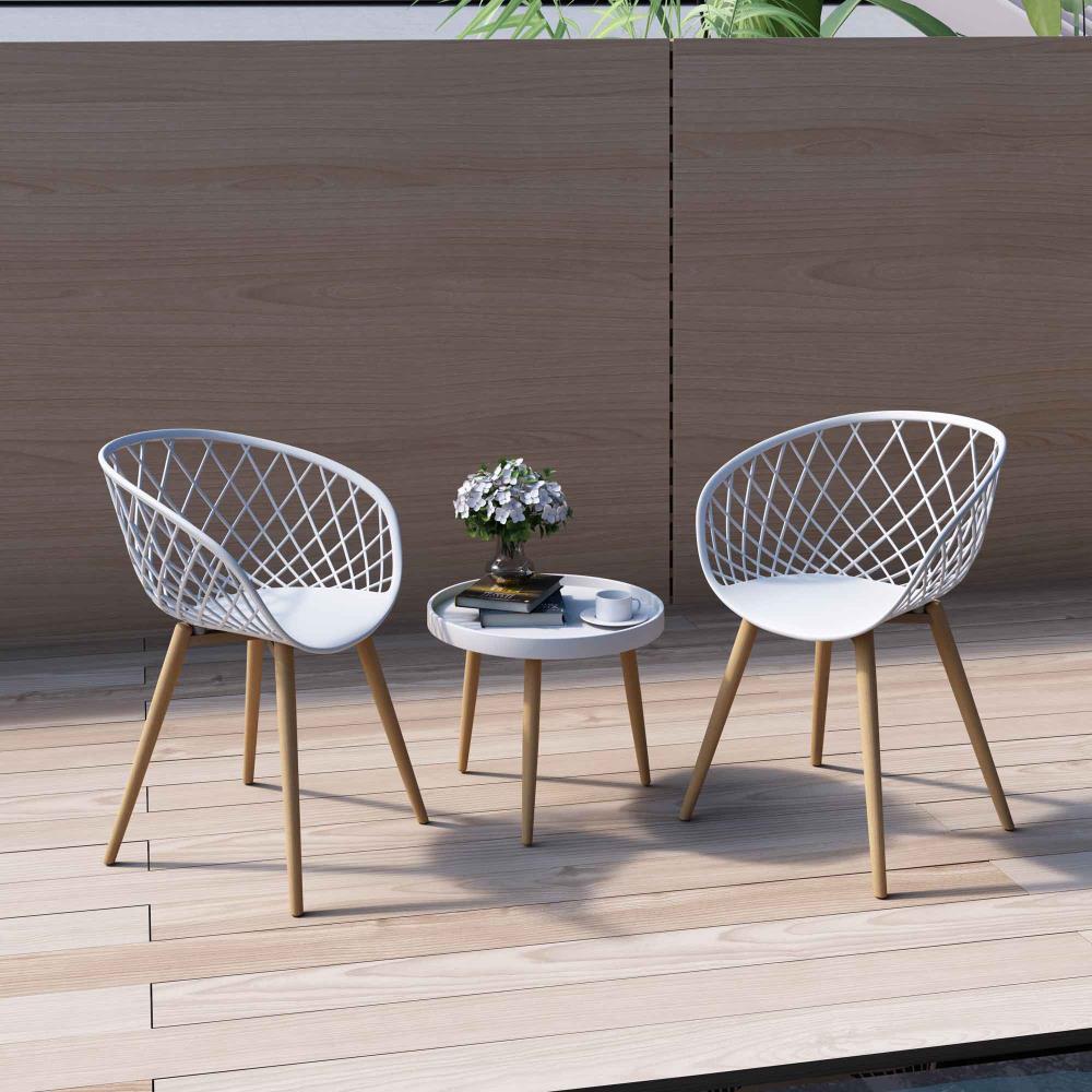 Jamesdar Kurv 3-Piece Patio Conversation Set JSET953-WHNA at Lowes.com