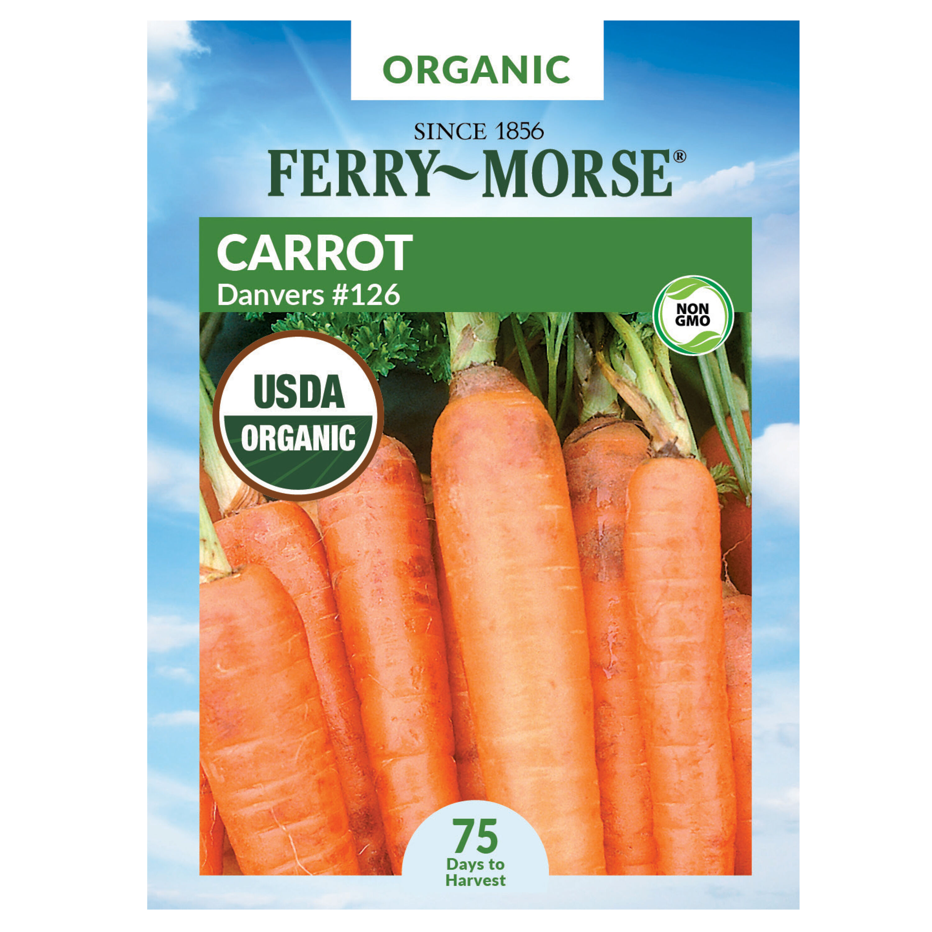 Ferry-Morse 913795.299.643586 Organic Carrot Danvers 126 Danvers Organic Vegetable Seeds 0.75 Gram(s)