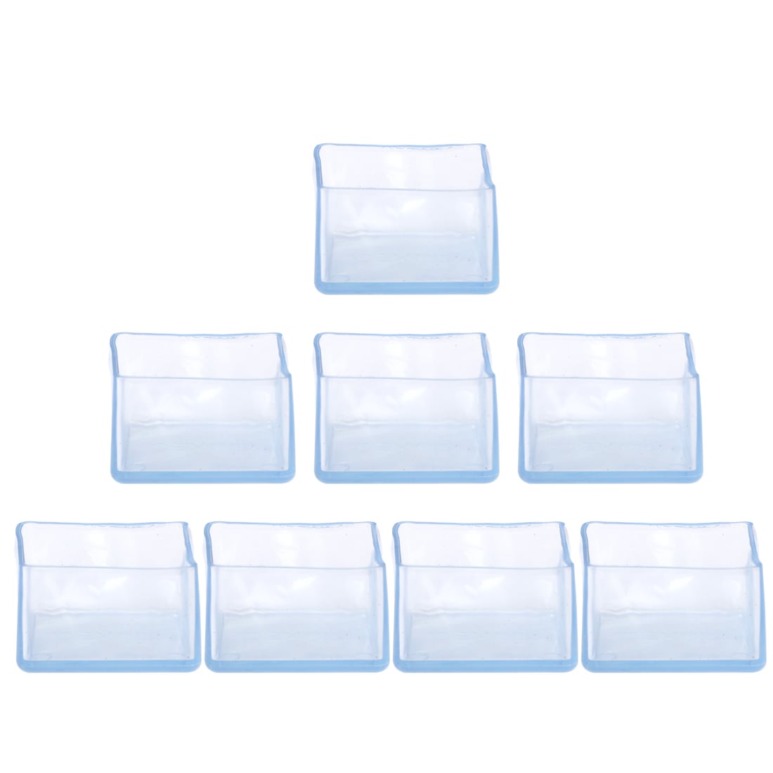 8pcs Clear PVC Table Leg Caps End Tip Feet Cover Furniture Slider Floor Protector 2 x 2-Inch Inner Size Reduce Noise Prevent Scratch