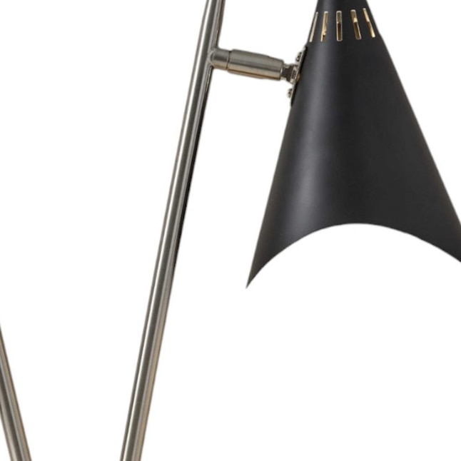 Matte Black Metal Two Light Desk Lamp Smart Outlet Compatible Matte Black Metal Two Light Desk Lamp Smart Outlet Compatible