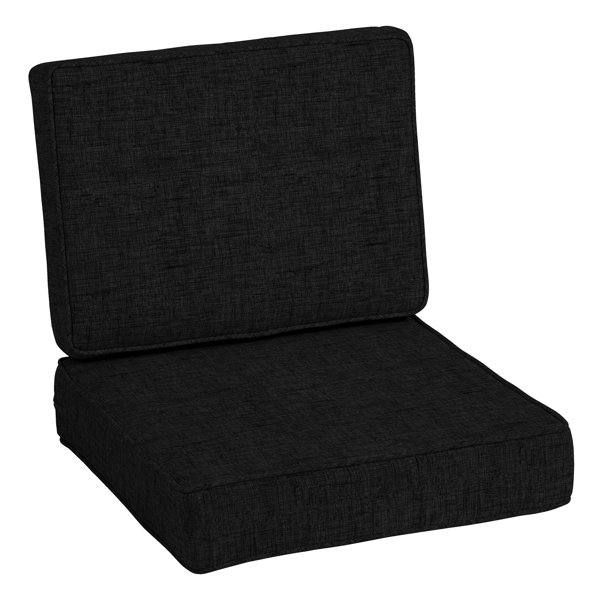ARDEN ZQ13F08B-DKZ1 ProFoam Essentials 24-in x 24-in Black Leala Deep seat patio chair cushion