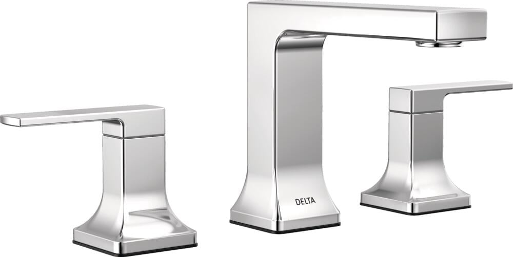 Delta 3537LF-MPU Velum Chrome Widespread 2-handle WaterSense Low-arc Residential Handle Bathroom Sink Faucet with Drain