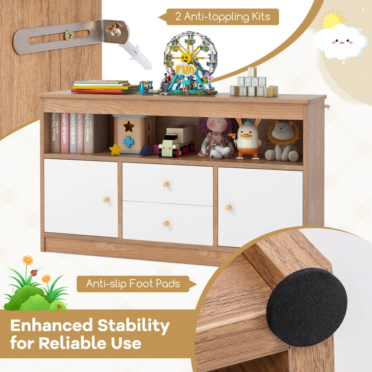 Costway HCST04483 Kids-Bookcases - View #9