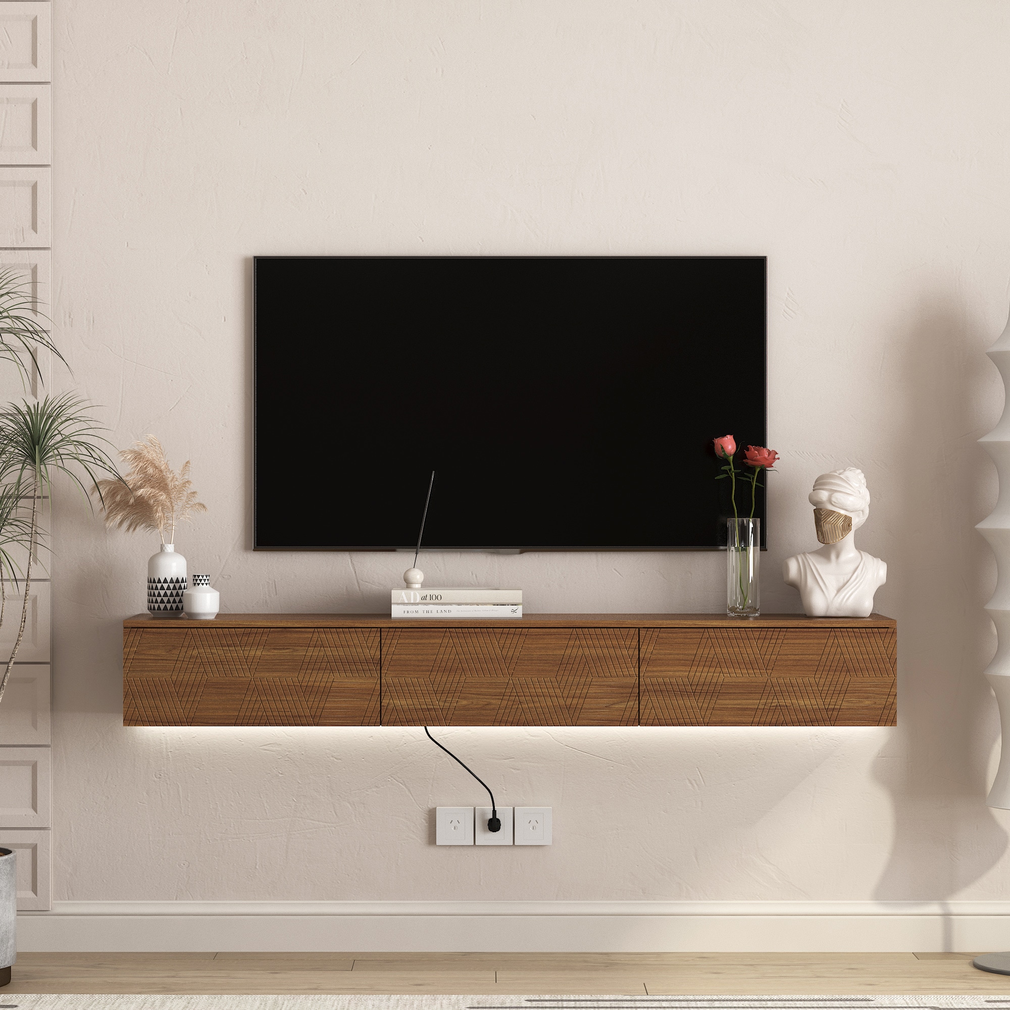 TV Stand with 16 Color LEDS TV Stands at Lowes.com