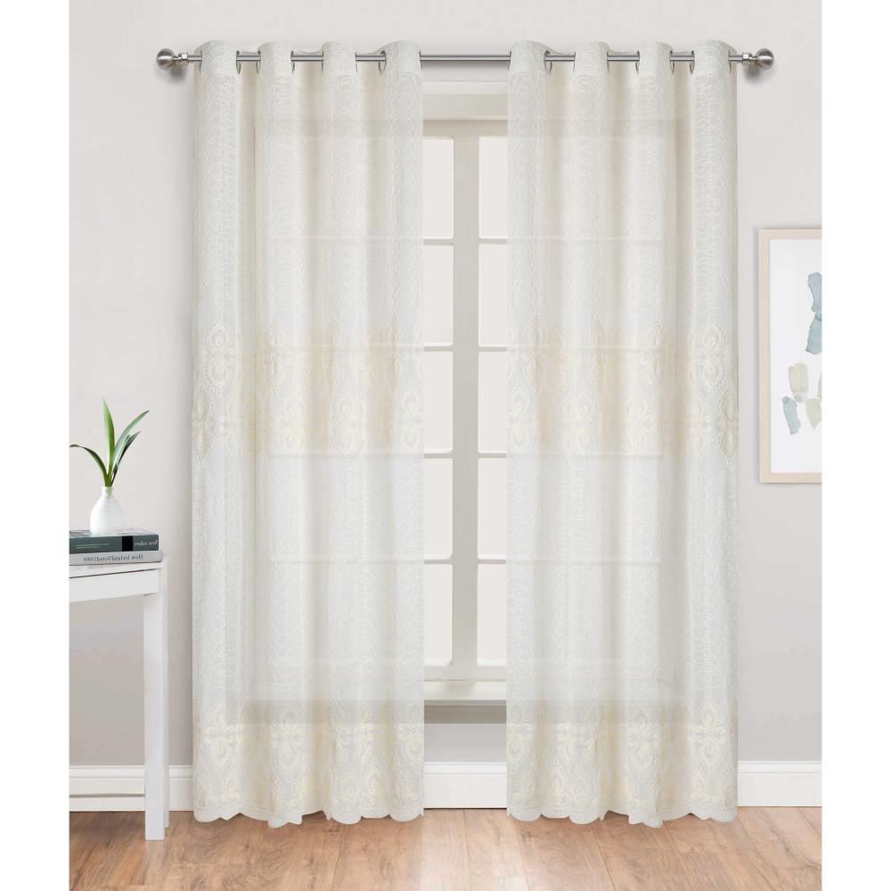 Popular Home 944525 84-in BEIGE Grommet Single curtain panel