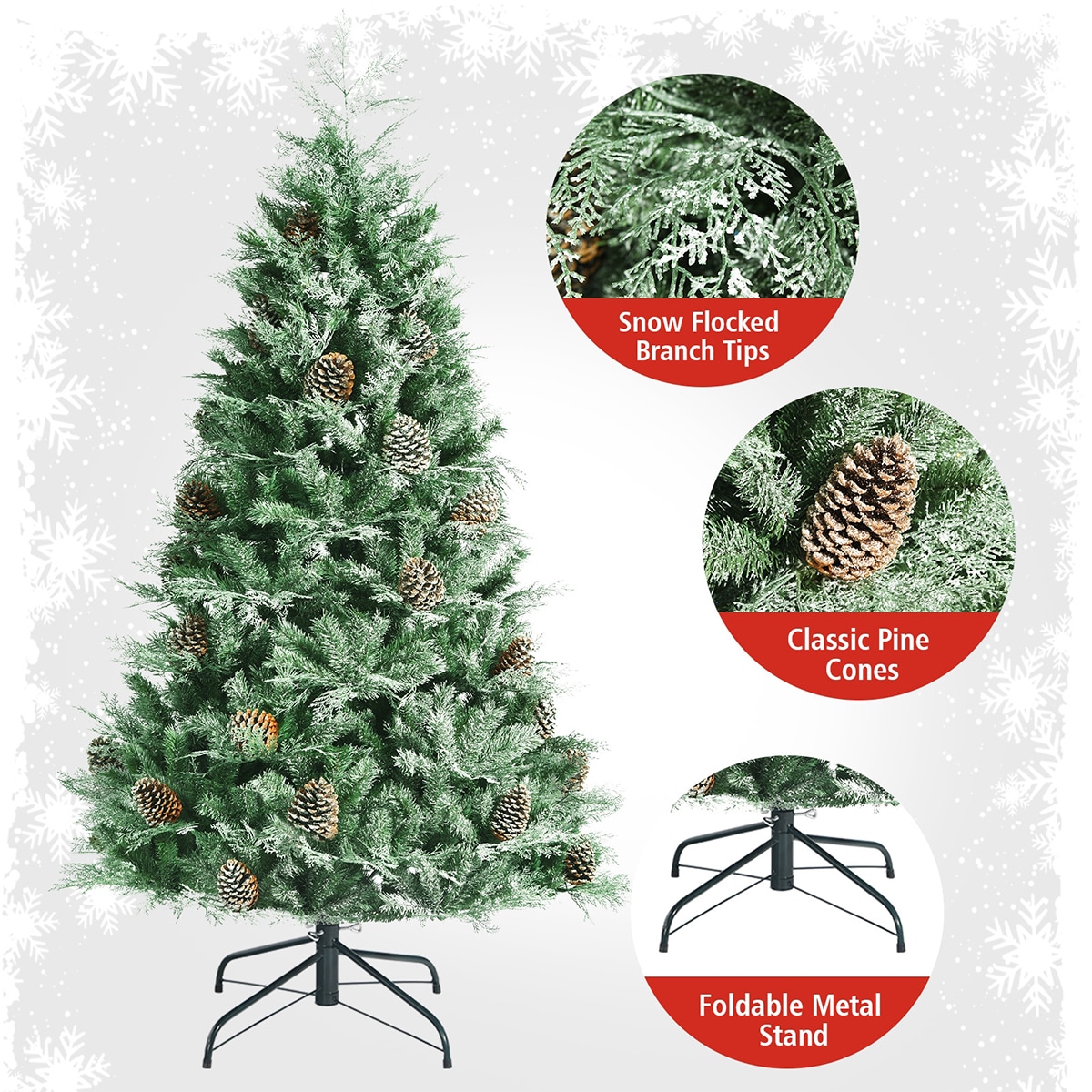 WELLFOR CM-HWY-22865 Artificial-Christmas-Trees - View #4
