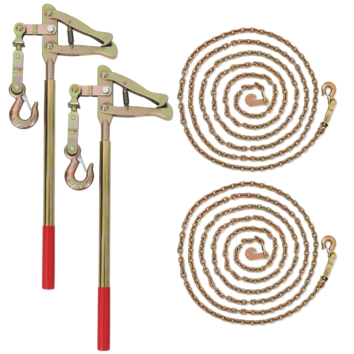 PEXCHO Chain Link Fence Stretcher Tool With 19.7FT Chain And 2200 LBS Capacity