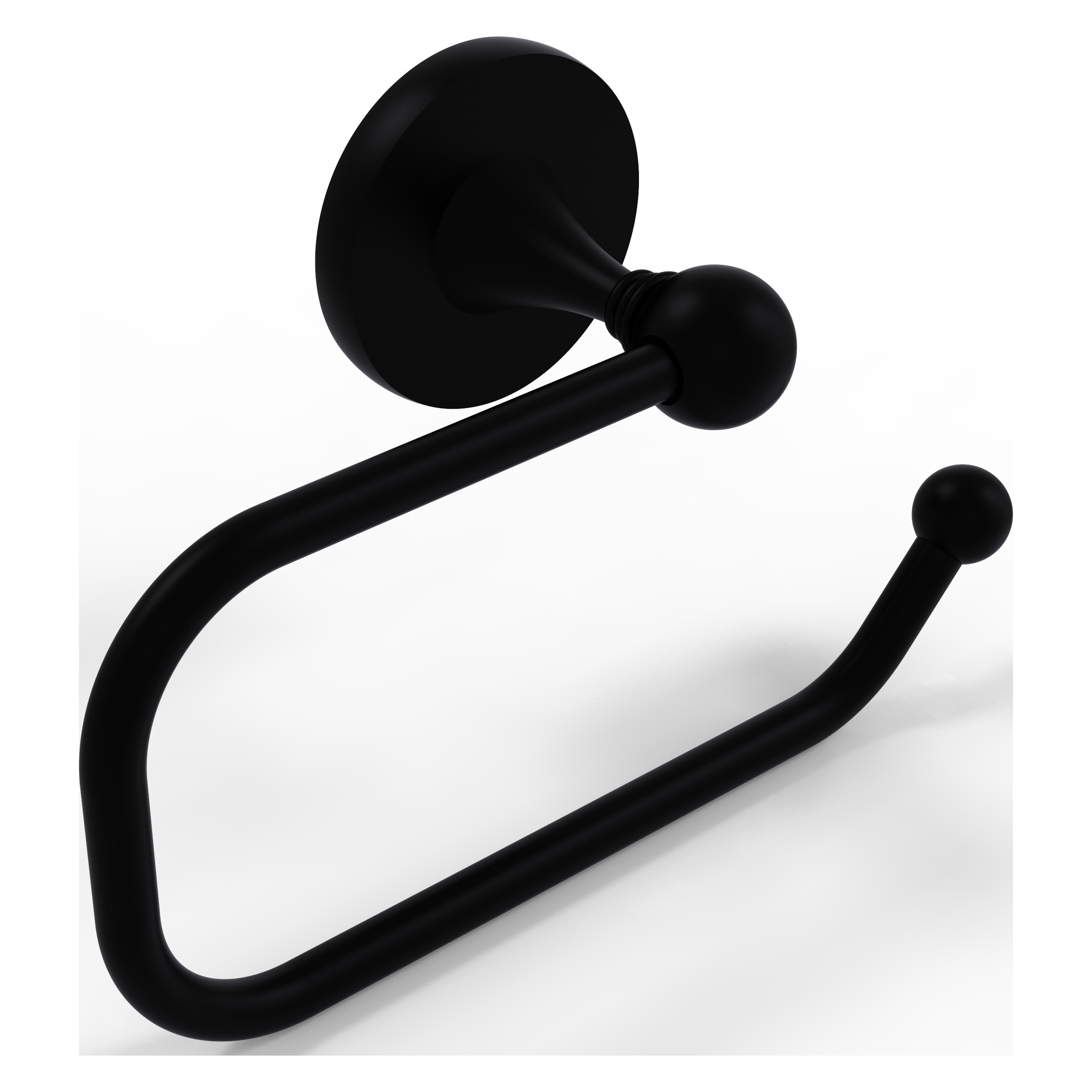 Allied Brass SL-24E-BKM Shadwell Matte Black Wall mount Single post Toilet Paper Holder 1 -Rolls