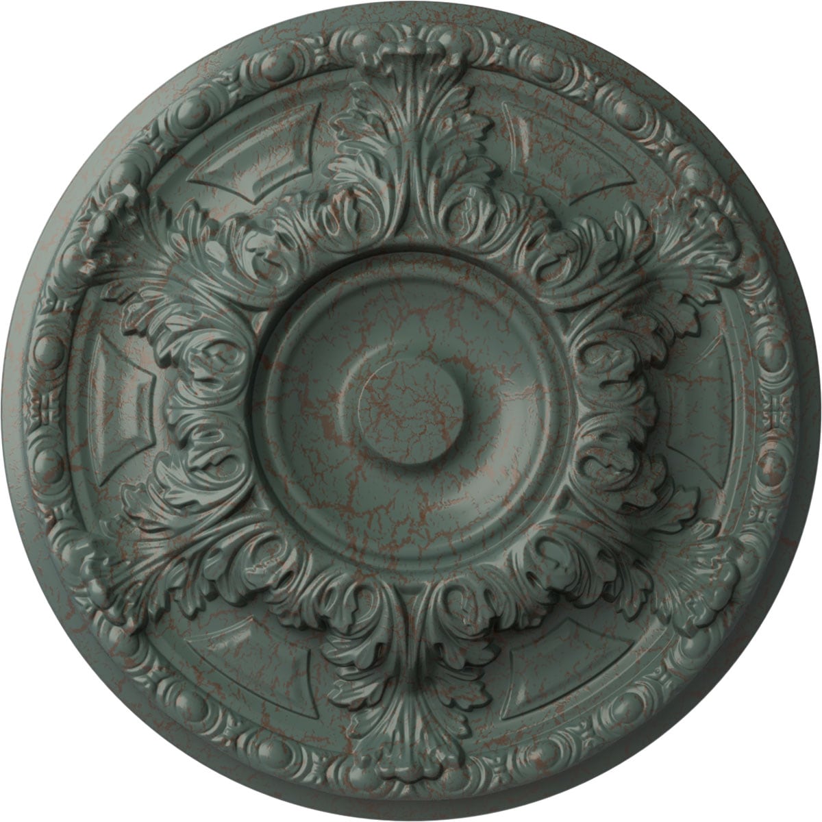 Ekena Millwork CM19GACBC Granada 19-in W x 19-in L Painted Cloud Burst Crackle Polyurethane Whole Ceiling Medallion