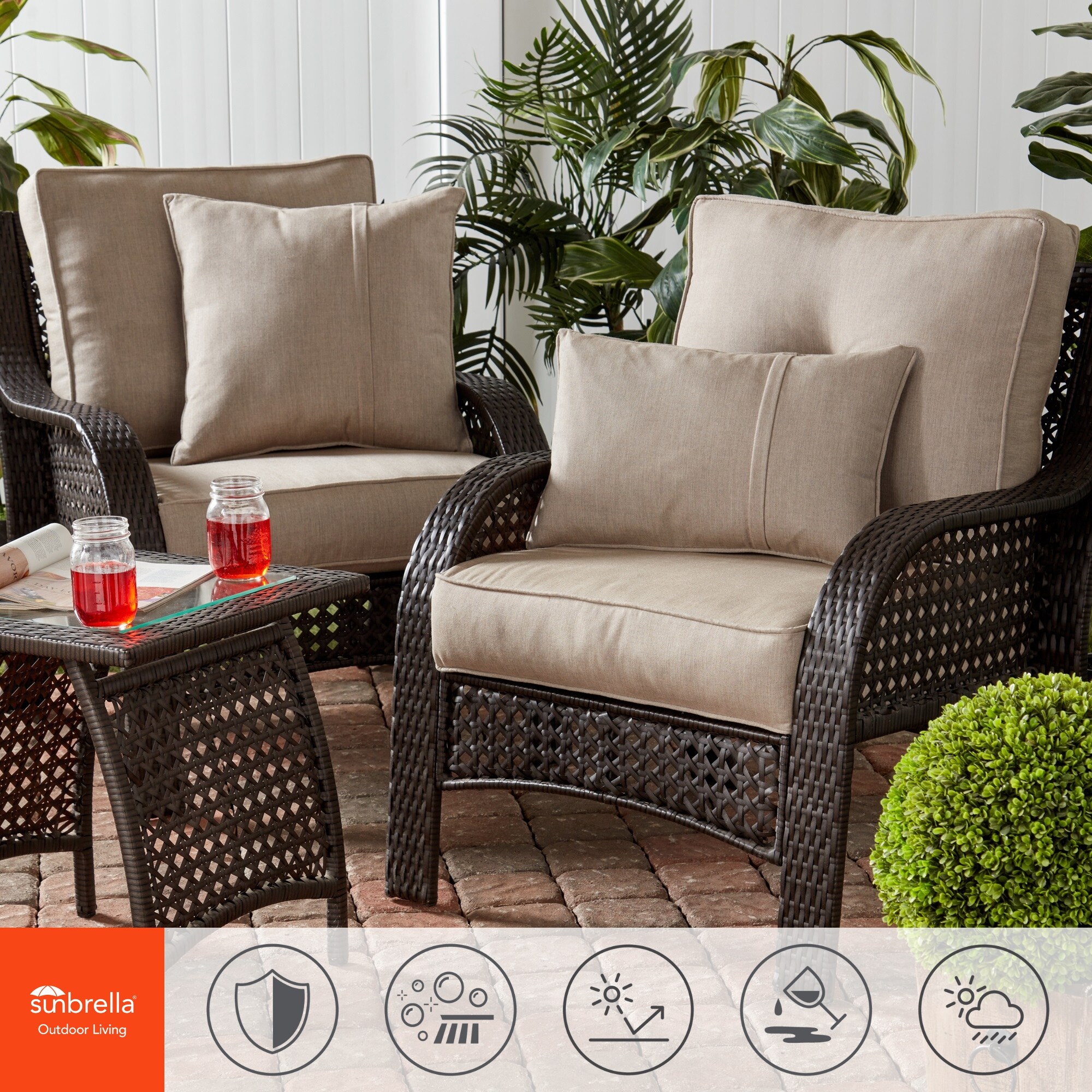 Greendale Home Fashions SP5811S2-ASH Outdoor-Accent-Pillows - View #5