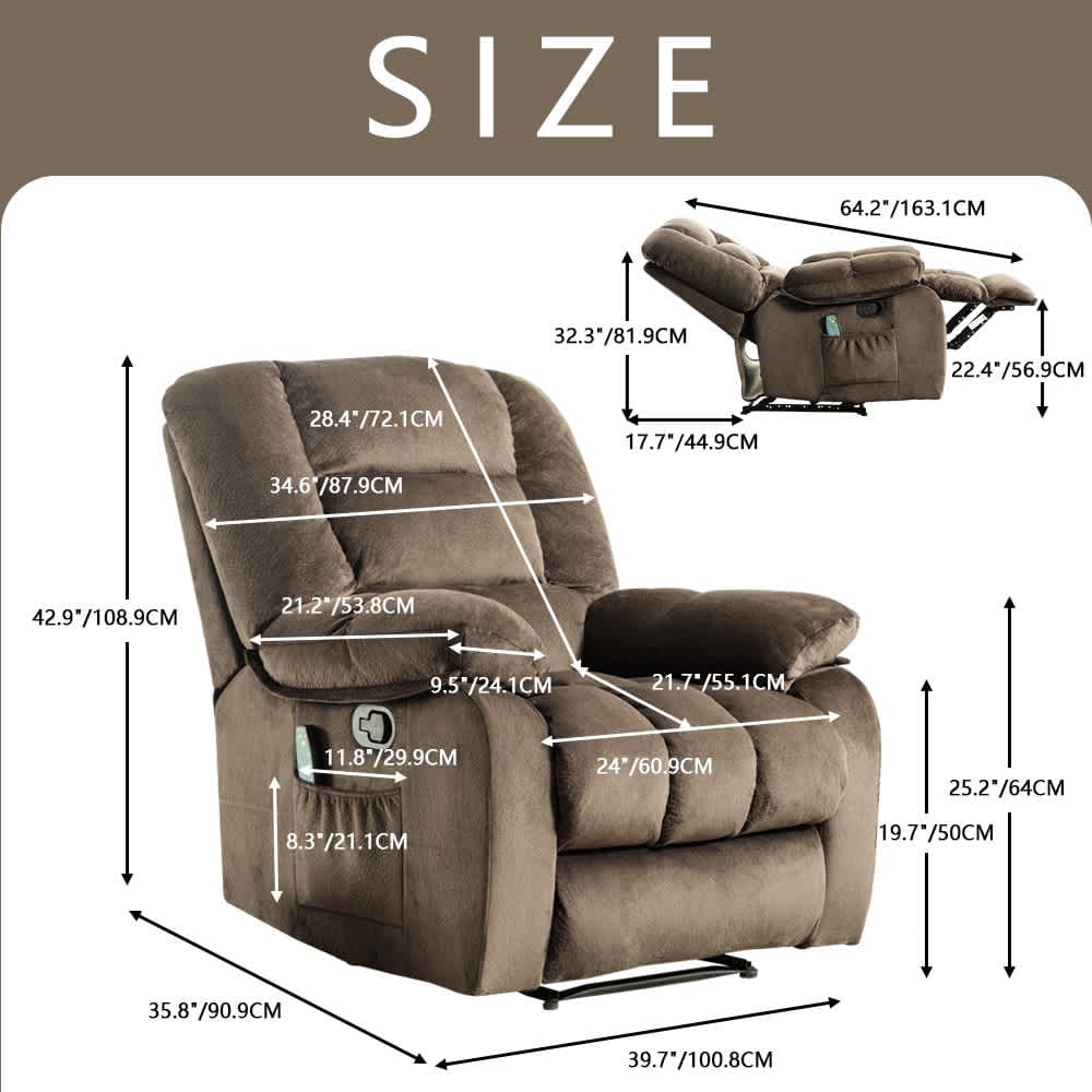 Bestier USLOW-L502637E-LKCF recliners - View #6