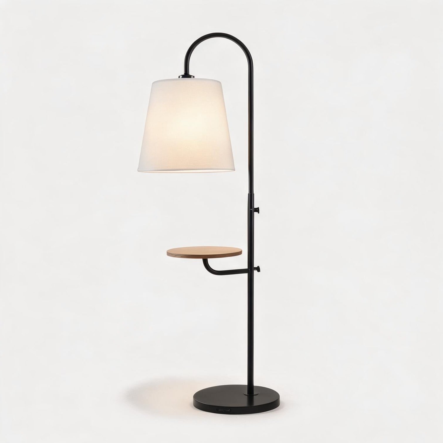 Naturefalls Floor Lamp combining LED Lighting and Metal Frame with Classic Black and 60-Inch Modern Standing Lamp