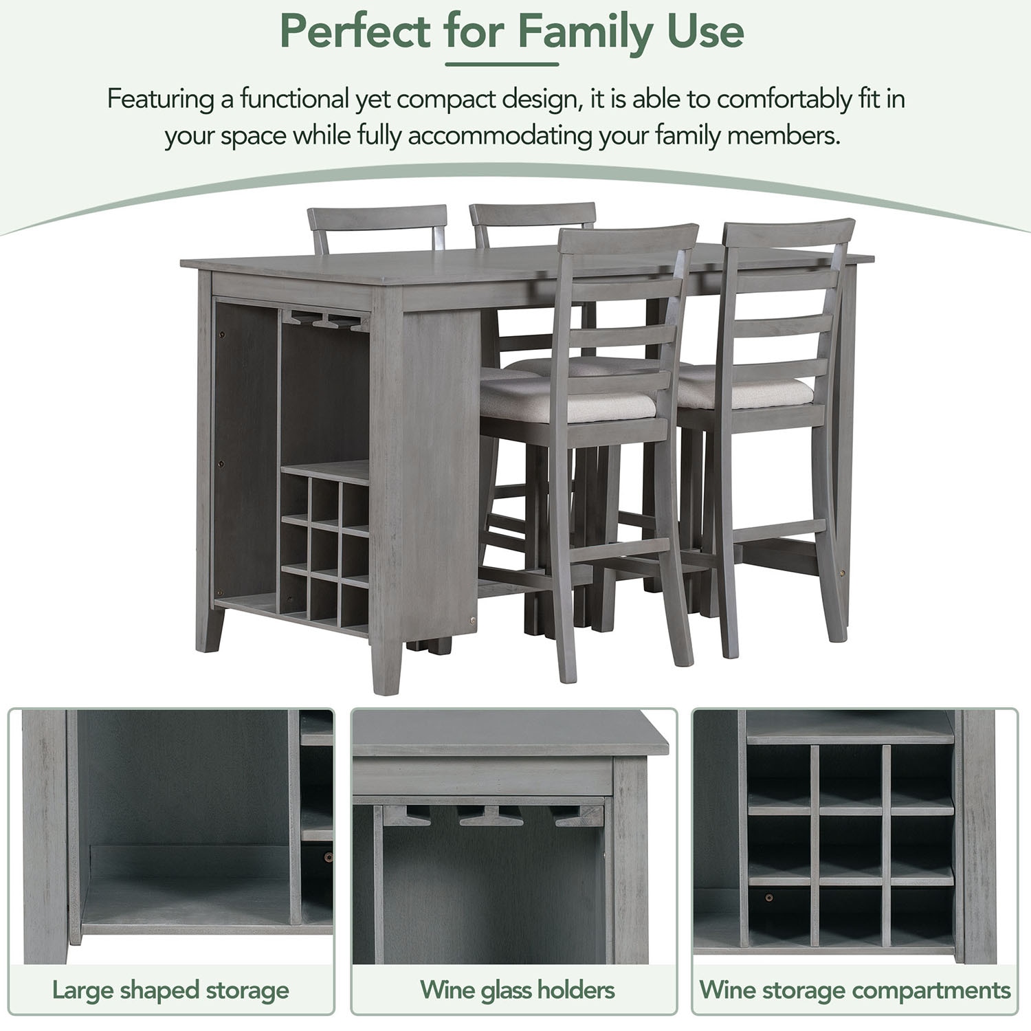 SINOFURN SYA010068GY Dining-Sets - View #4