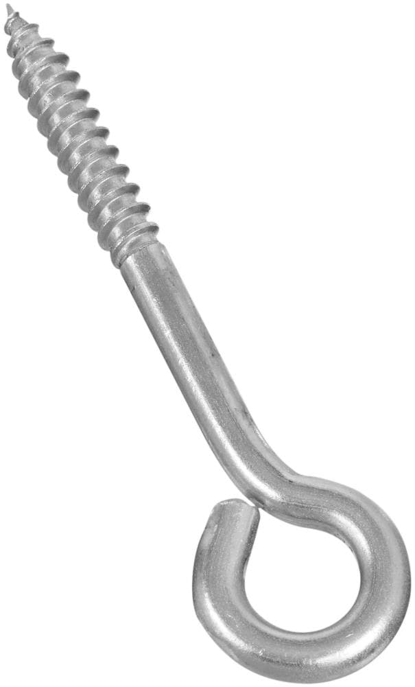 Hillman 6.8-in Stainless Steel Screw Eye Hook (3-Pack) in the Hooks  department at