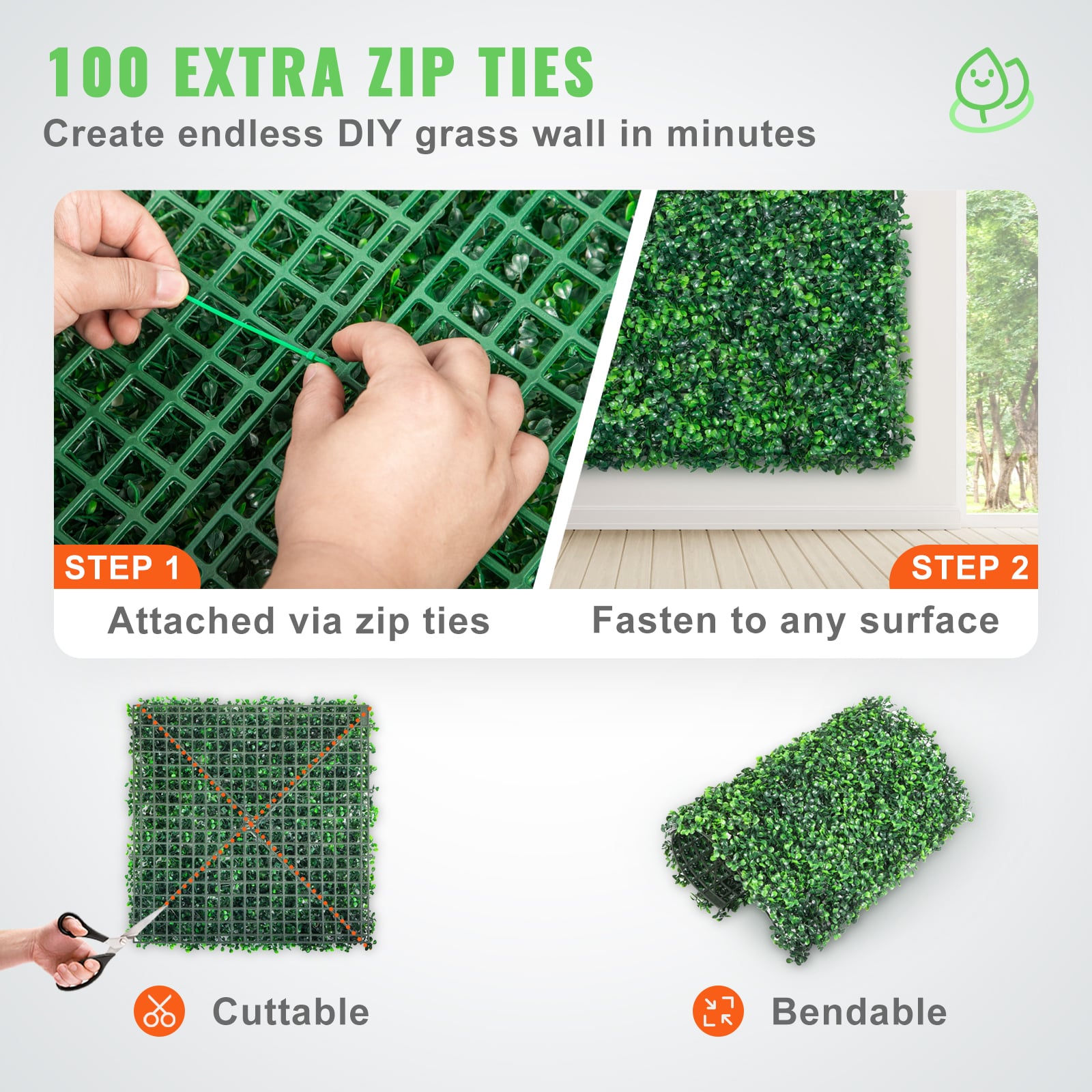 VEVOR PJSRZZWQ12PCFZ3DLV0 Precut-Artificial-Grass - View #4