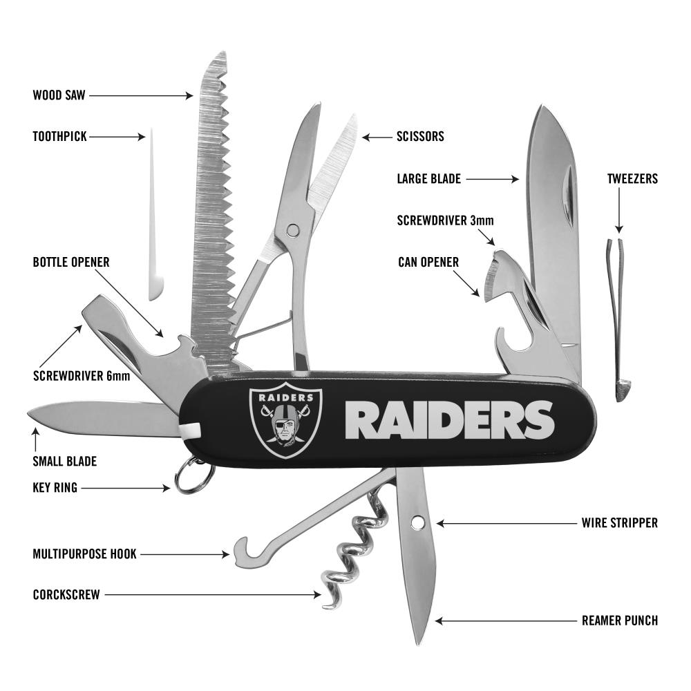 The Sports Vault NFL 5-Piece Kitchen Knife Set, Oakland Raiders