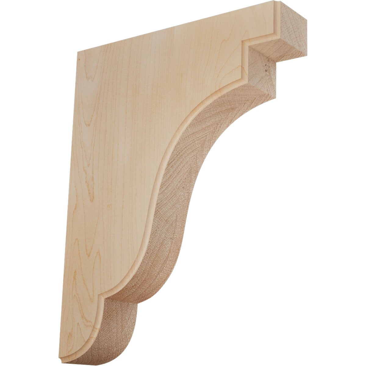 Ekena Millwork BKTW02X07X10BEMA Bedford 1-3/4-in x 7-1/4-in x 9-1/2-in Maple Wood Standard Bracket