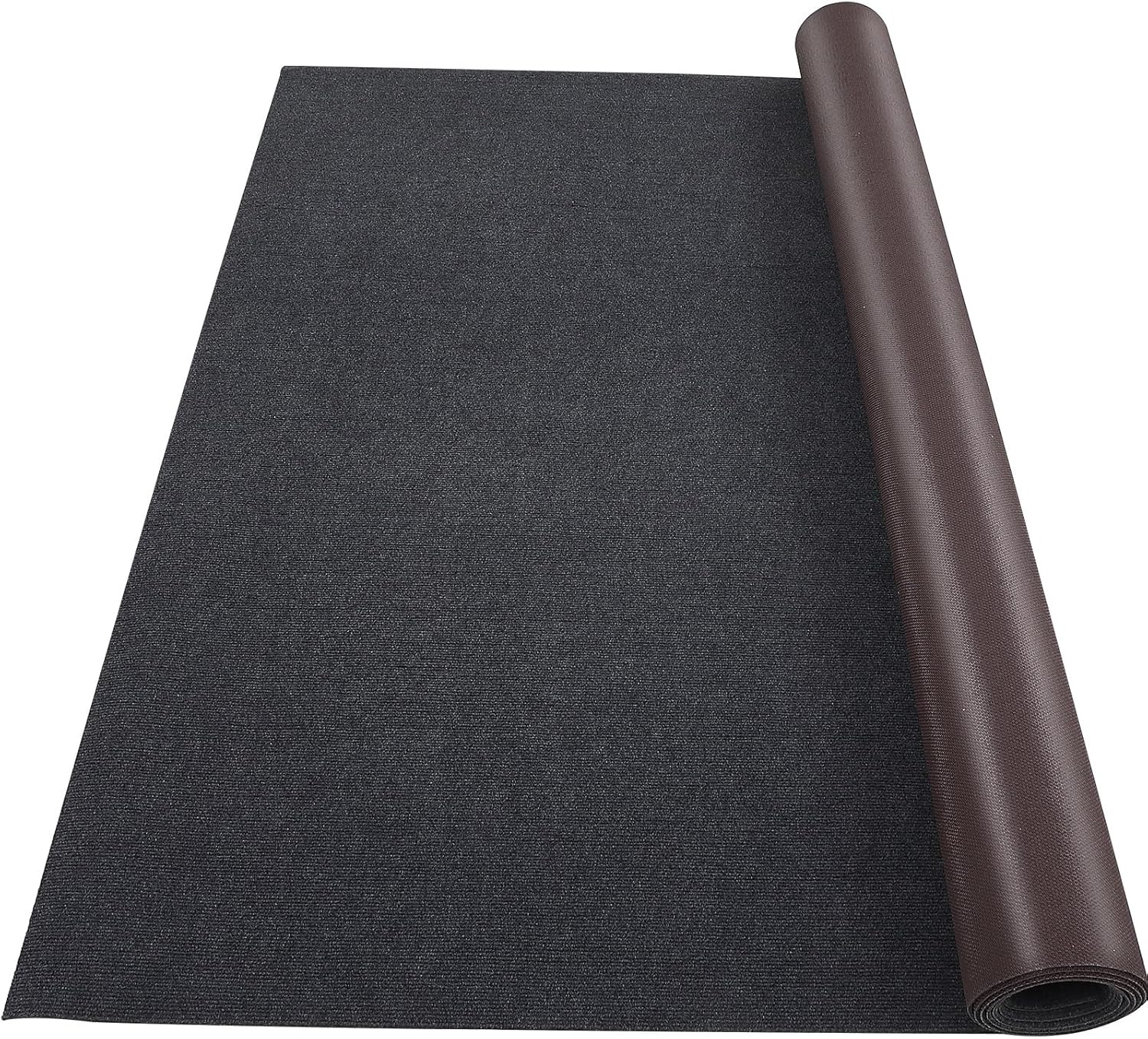 Qeetex YHQPHO-11ZKZCM1 Black 6FTx29.5FT Boat Carpet Rugs. Indoor/Outdoor Rug. for Patio Deck/ TPR Non-Slide/ Water-Proof.for Outdoor/Camping