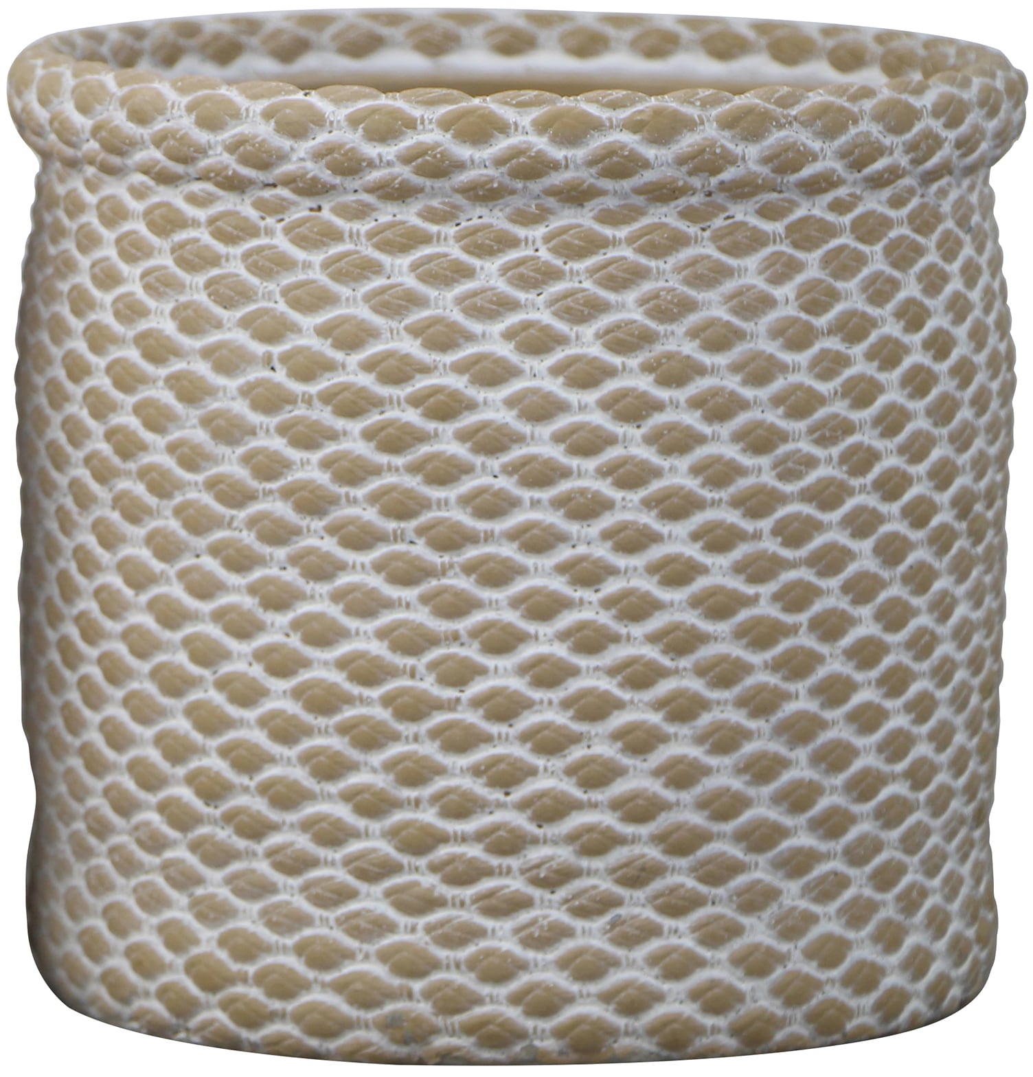 allen + roth CM10167N-08H2 Round 7.8-in W Small Gray Ceramic Indoor Planter with Drainage Holes