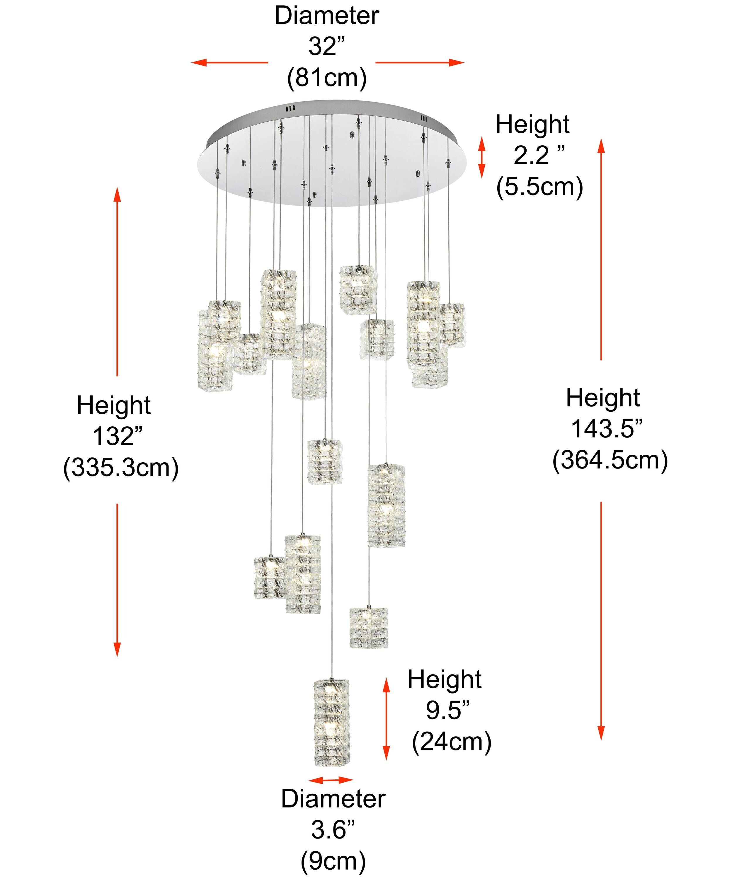 Elegant Decor HF11040D32C Pendant-Lights - View #11