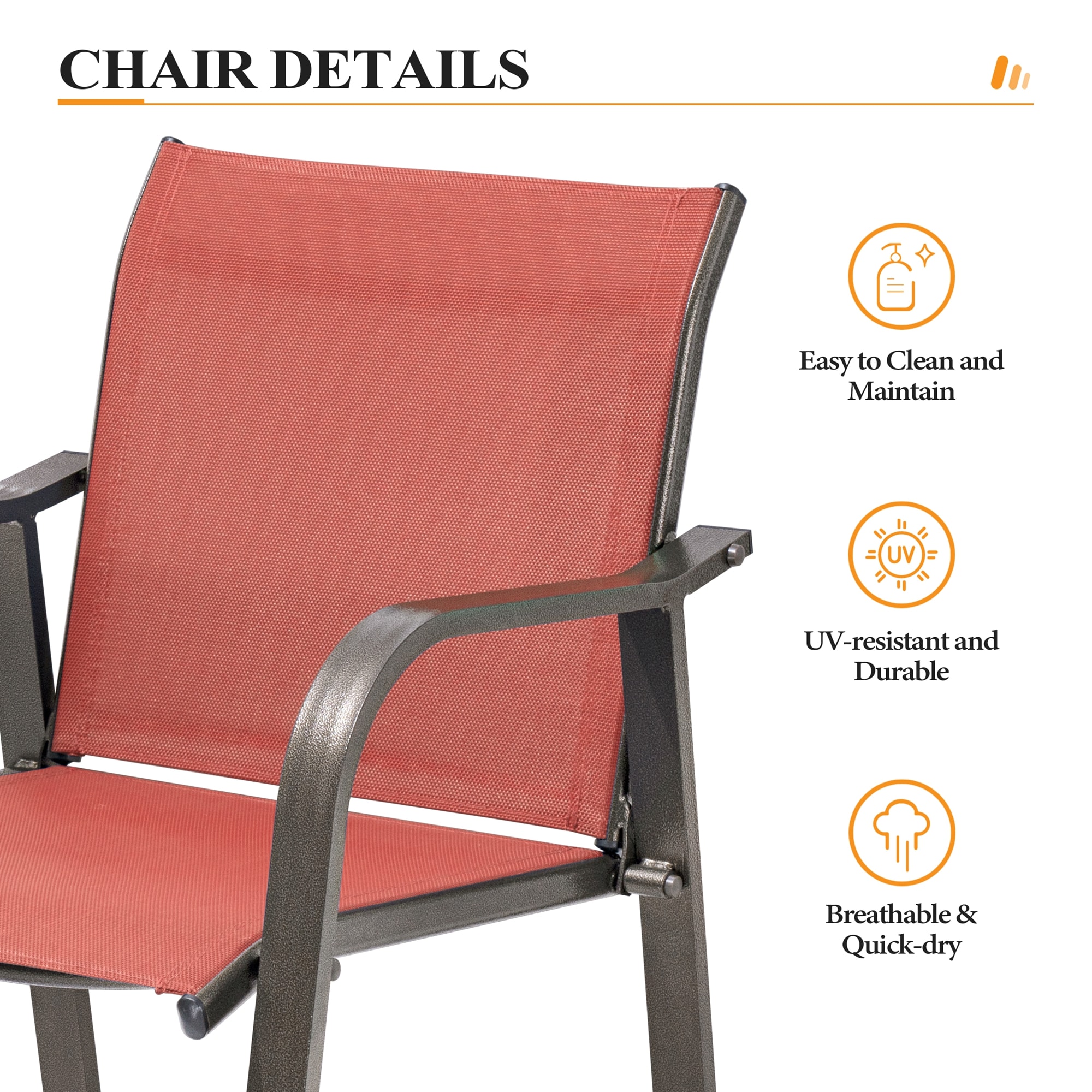 Crestlive Products CL-ST001ORG-2SET Patio-Chairs - View #5