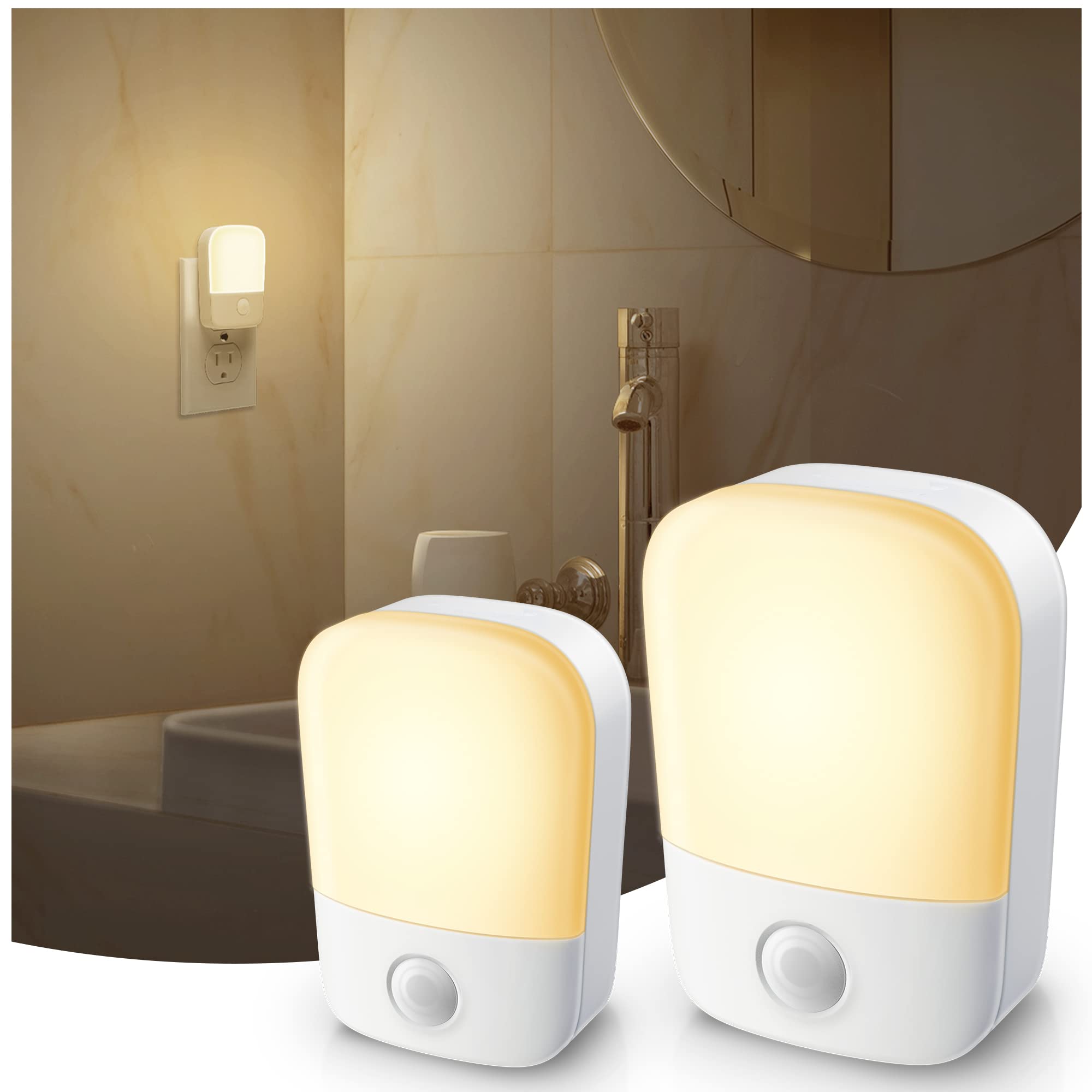 YANSUN LA-CX09301AGB-11 6 -Pack GY030-White LED Auto On/Off Night Light