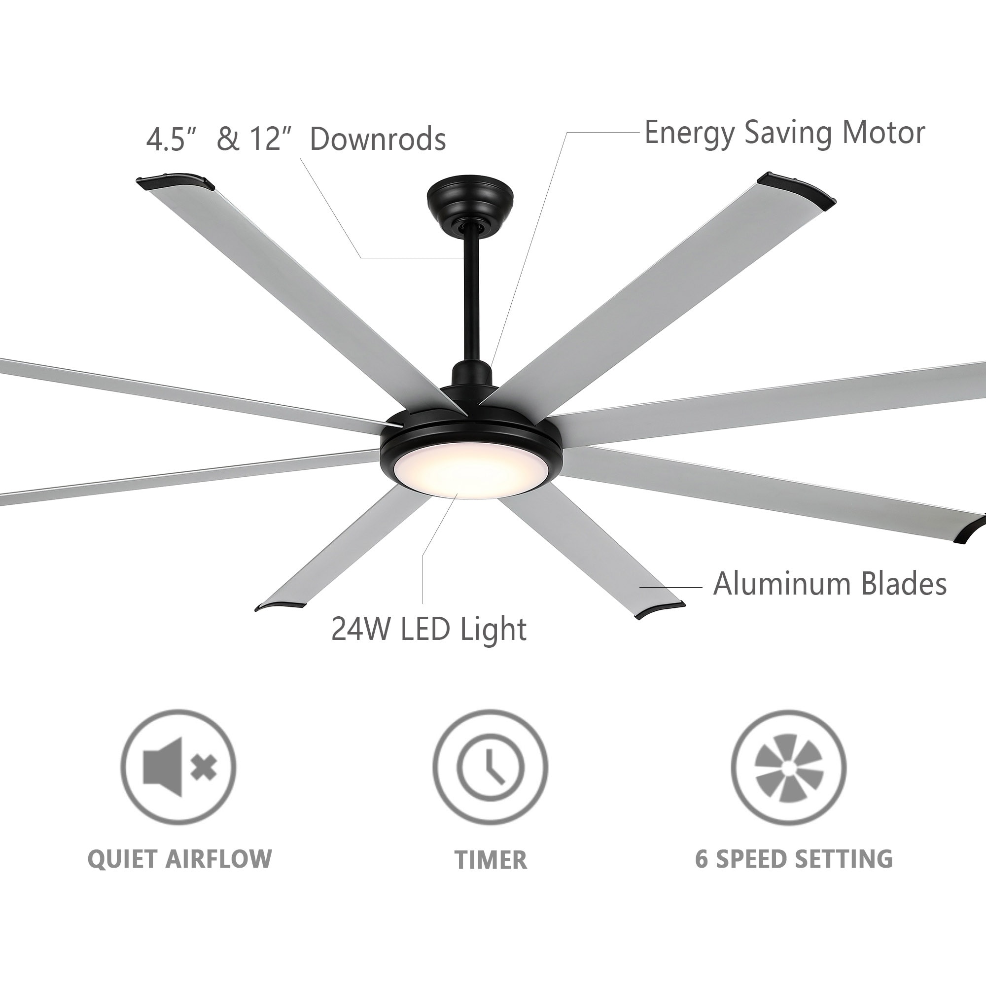 GETLEDEL LECF-BS46-NI Ceiling-Fans - View #3
