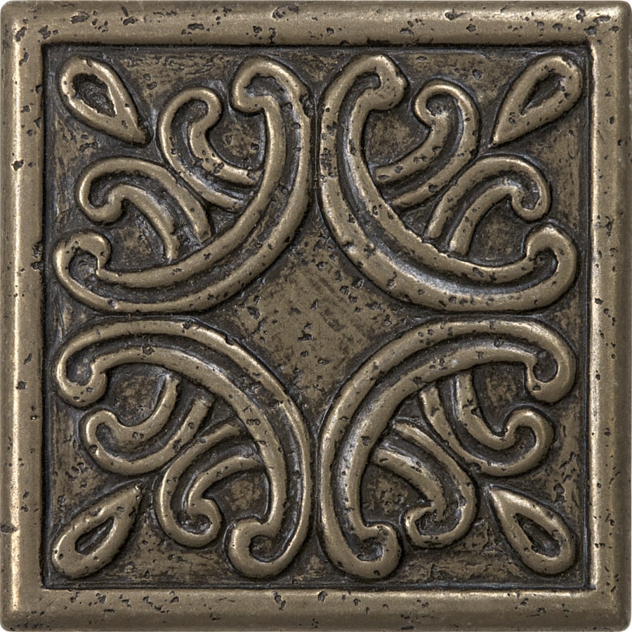 Anatolia Tile 20-535 Roman Design Bronze Metal Border Tile (Common: 4-in x 4-in; Actual: 3.93-in x 3.93-in)