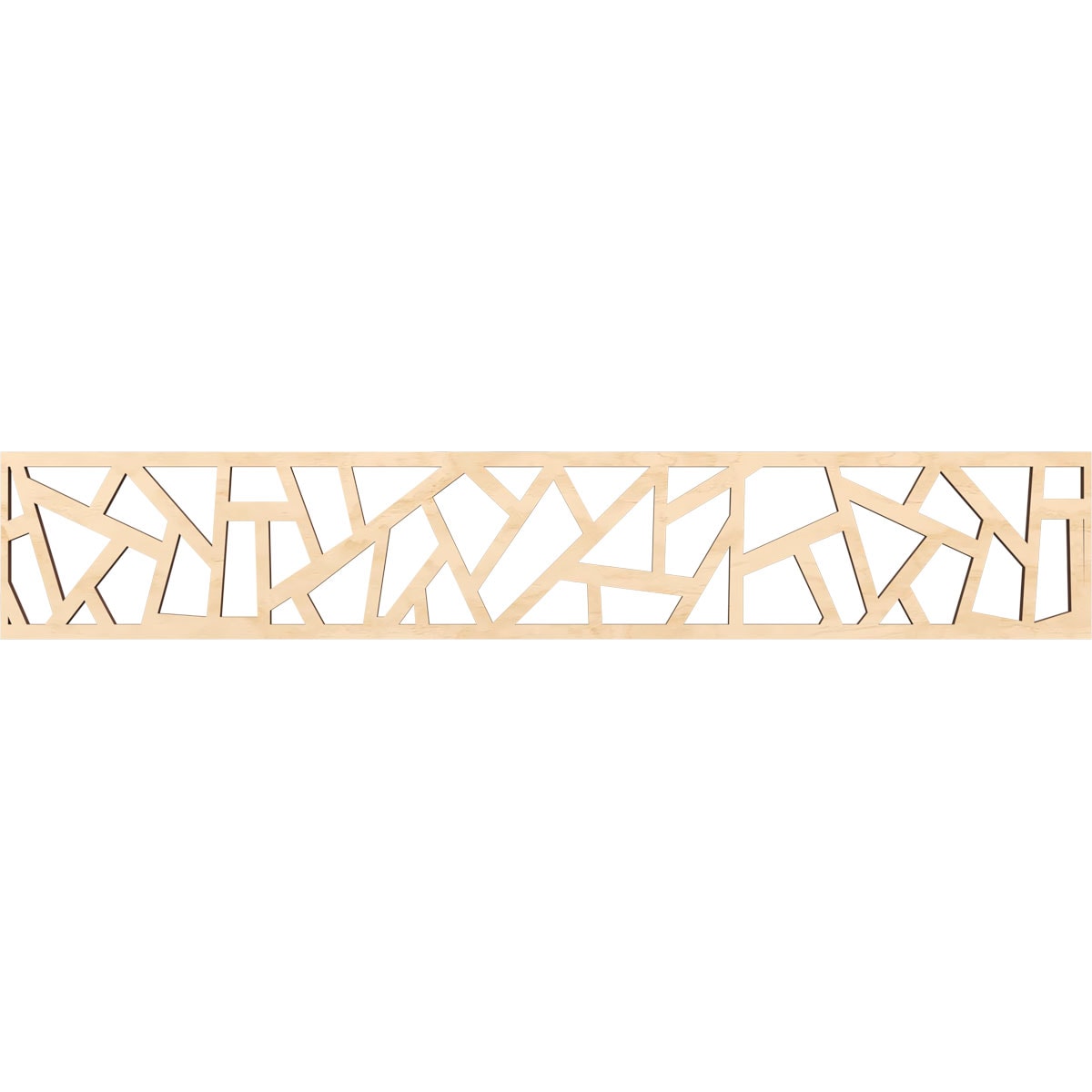 Ekena Millwork MLDB08X46HSBBI Harrisburg Fretwork Flat Trim 8-in x 3.89-ft Birch Brown Unfinished 2156101 Pierced Wall Panel Moulding