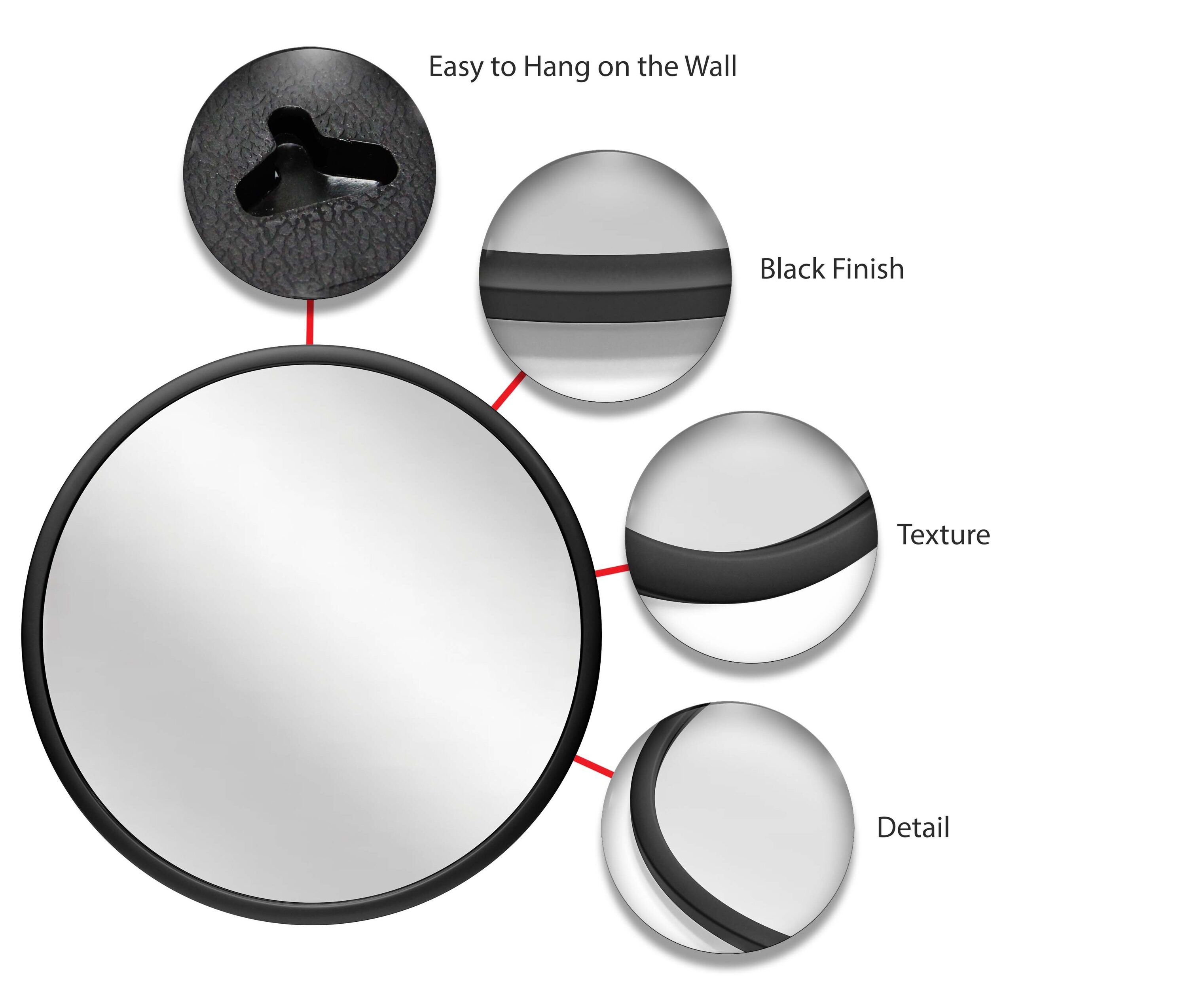 Infinity Instruments Franc 17.5 in. Chrome Round Wall Mirror | 15462CM