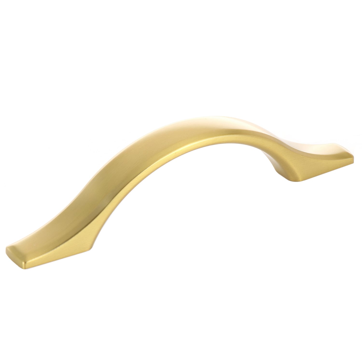 allen + roth GRACE 3-in , 76mm Center to Center Brushed Gold Arch Handle Drawer Pull 6 -Pack