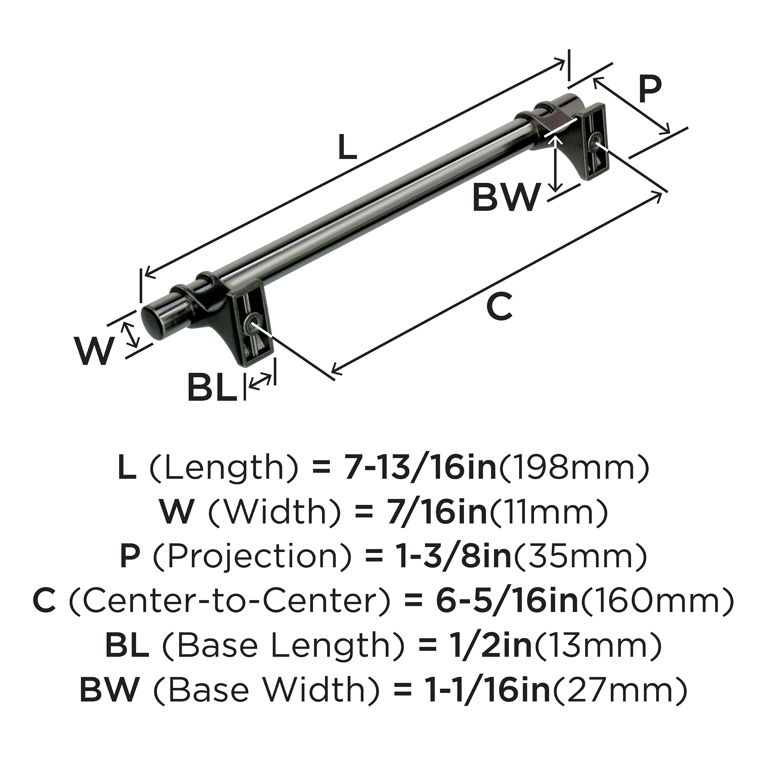Amerock BP36607GM Cabinet-Pulls - View #3