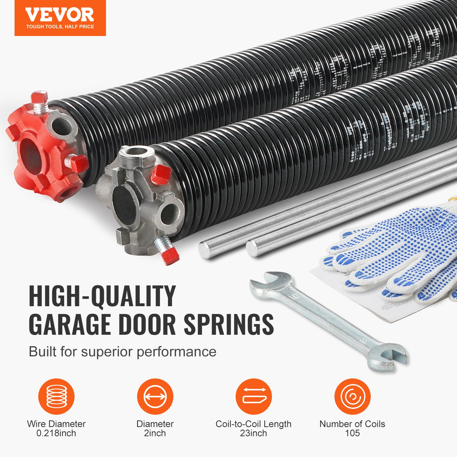VEVOR CKMDH0218X2X70R5GV0 Garage-Door-Hardware - View #3
