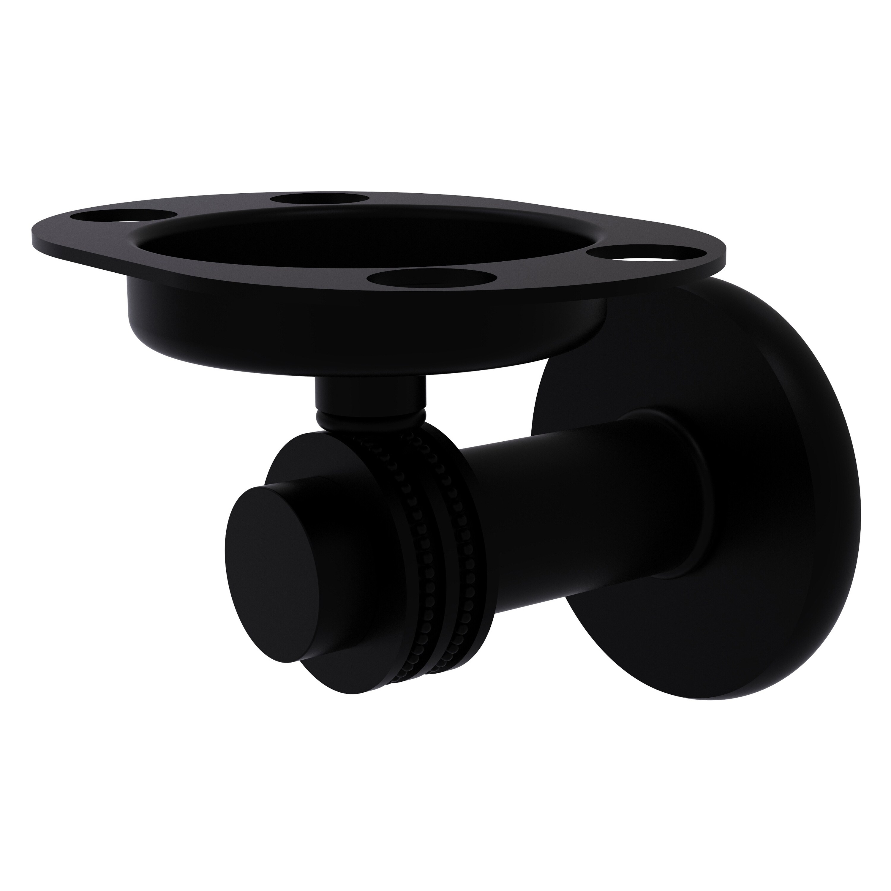 Allied Brass 926D-BKM Mercury Matte Black Brass Tumbler and toothbrush holder