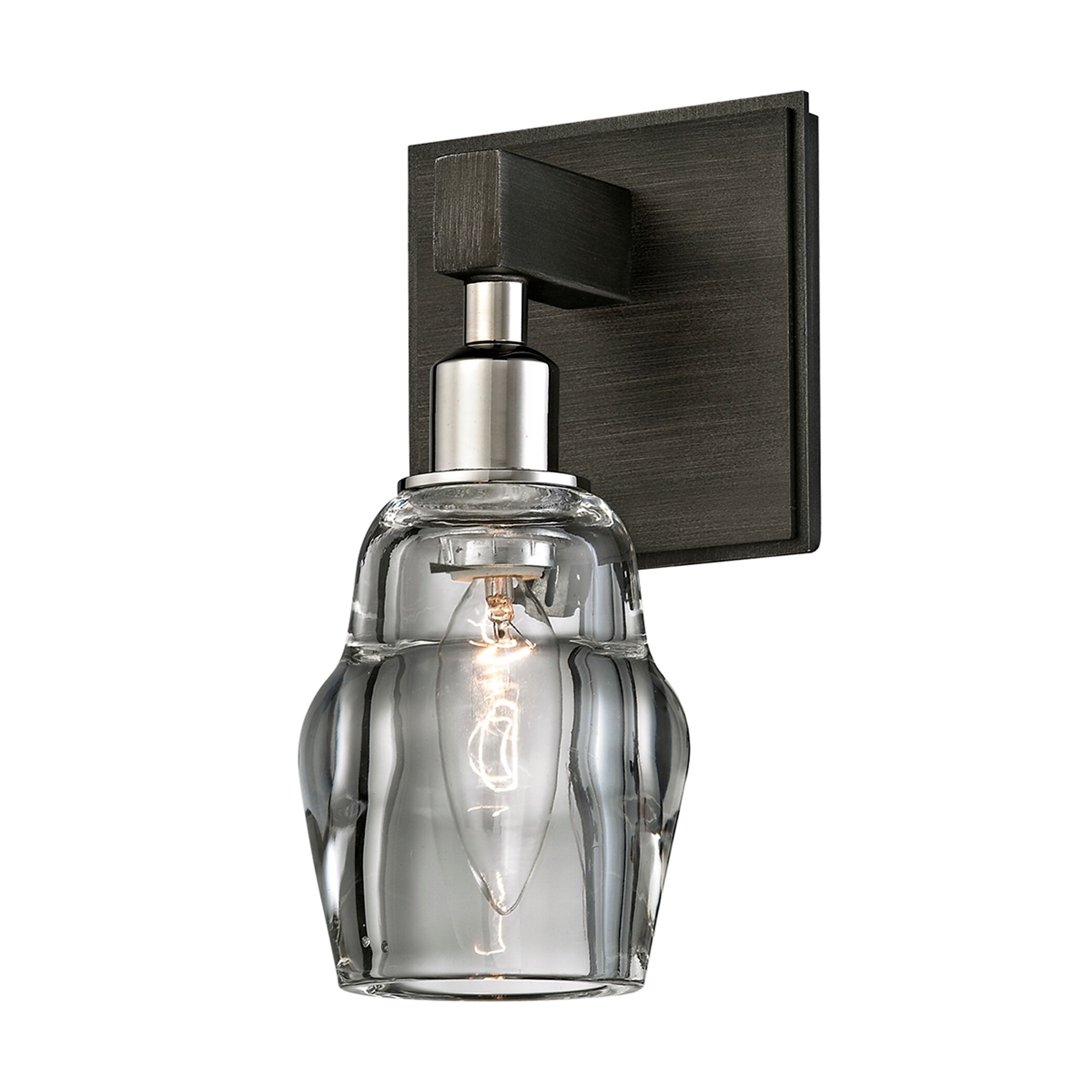 Troy Lighting B6001 Citizen 4.5-in 1-Light Graphite, Polished Nickel Modern/Contemporary Vanity Light