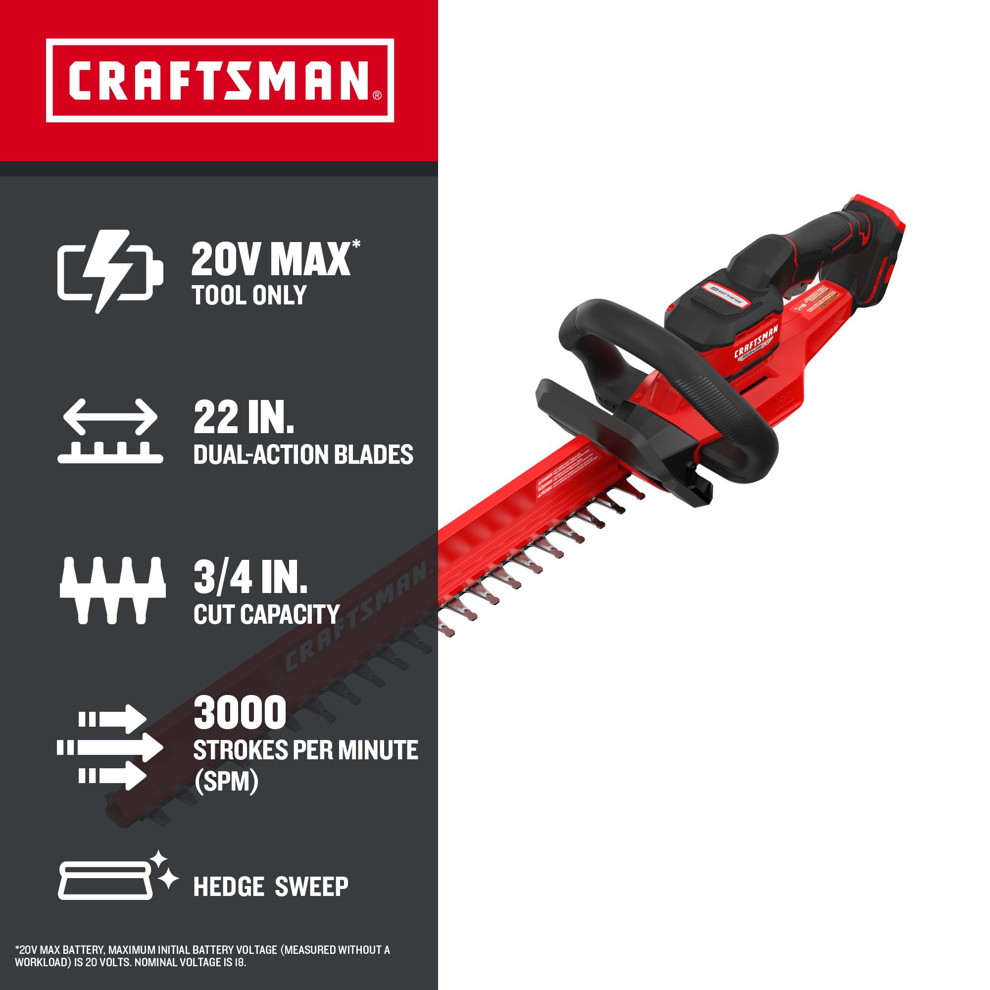 CRAFTSMAN CMCHT830B Cordless-Hedge-Trimmers - View #2