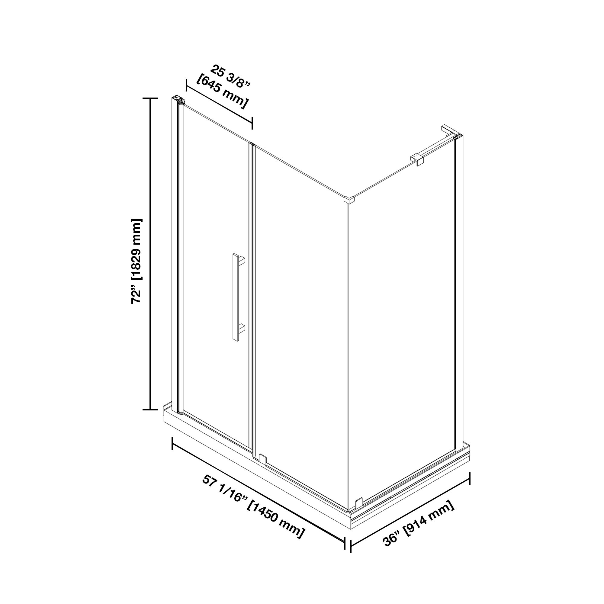 OVE Decors 15SKS-PASA60-BLK Alcove-Shower-Kit - View #4