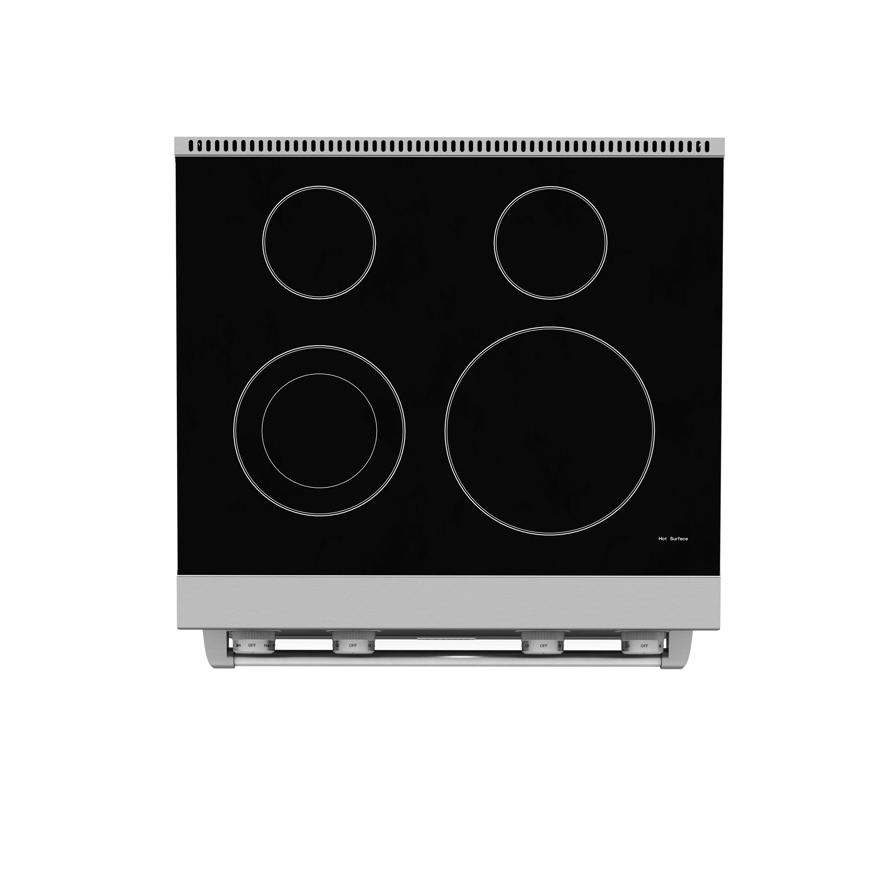 Thor Kitchen 30-in Glass Top 5 Burners 4.55-cu ft Self-Cleaning Air Fry  Freestanding Electric Range (Stainless Steel) in the Single Oven Electric  Ranges department at