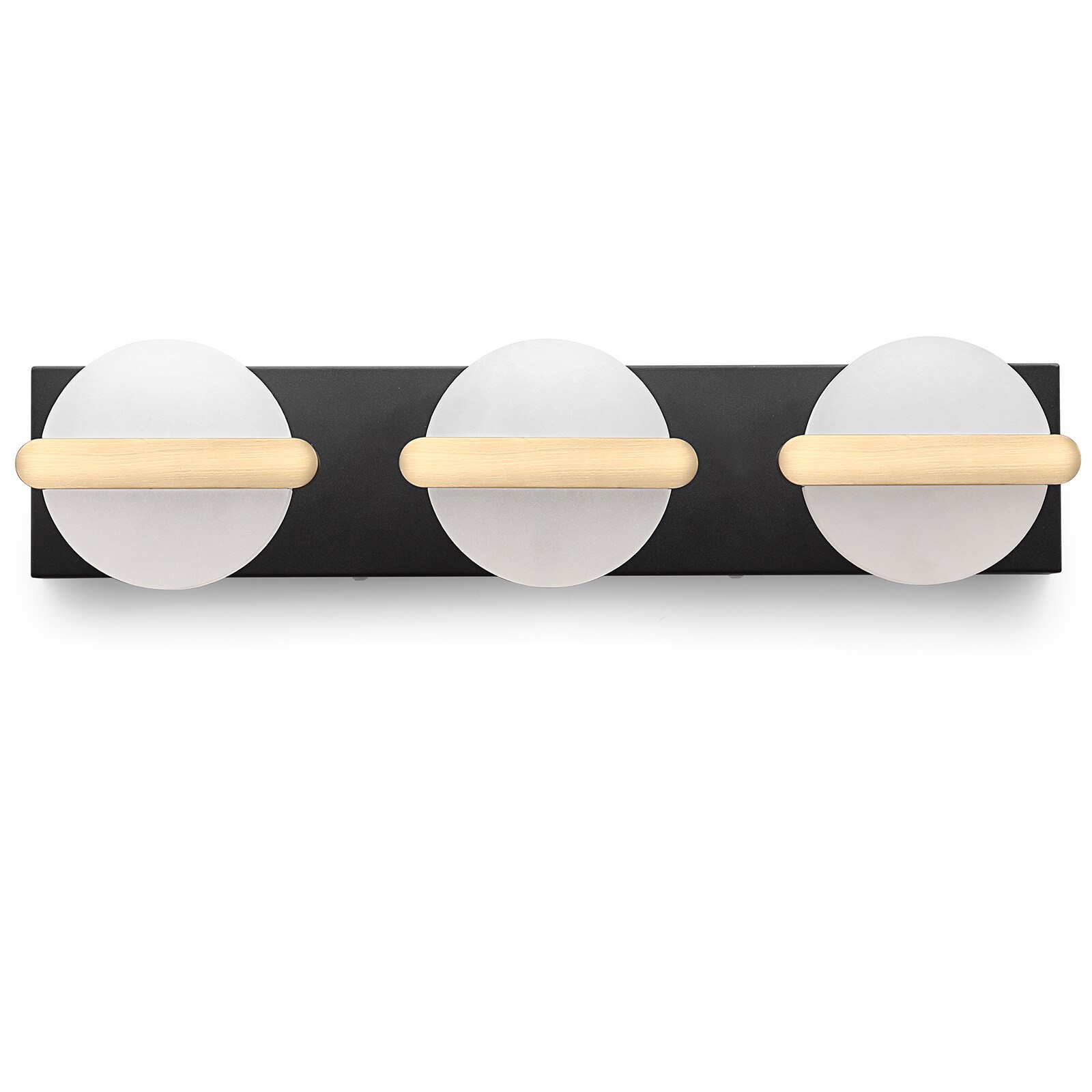 LamQee 06FTL0205ABK 3.6-in 3-Light Gold LED Modern/Contemporary Vanity Light