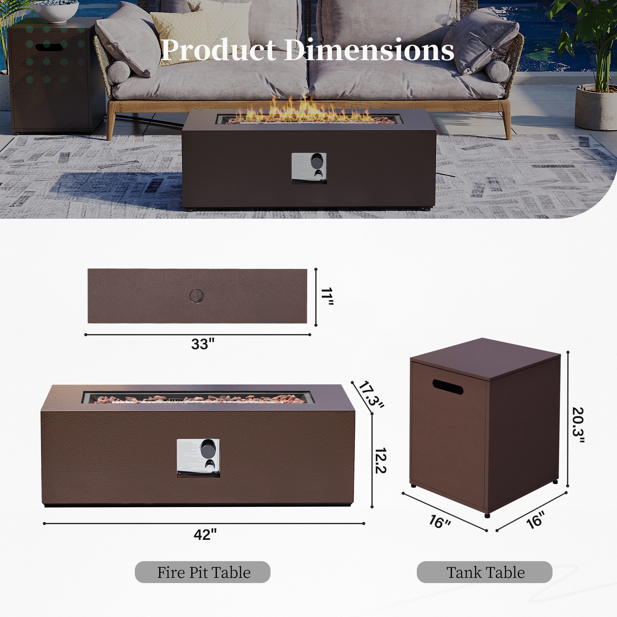 Patio Watcher 42T-CFX-DGRAY-T Outdoor-Gas-Firepits - View #3