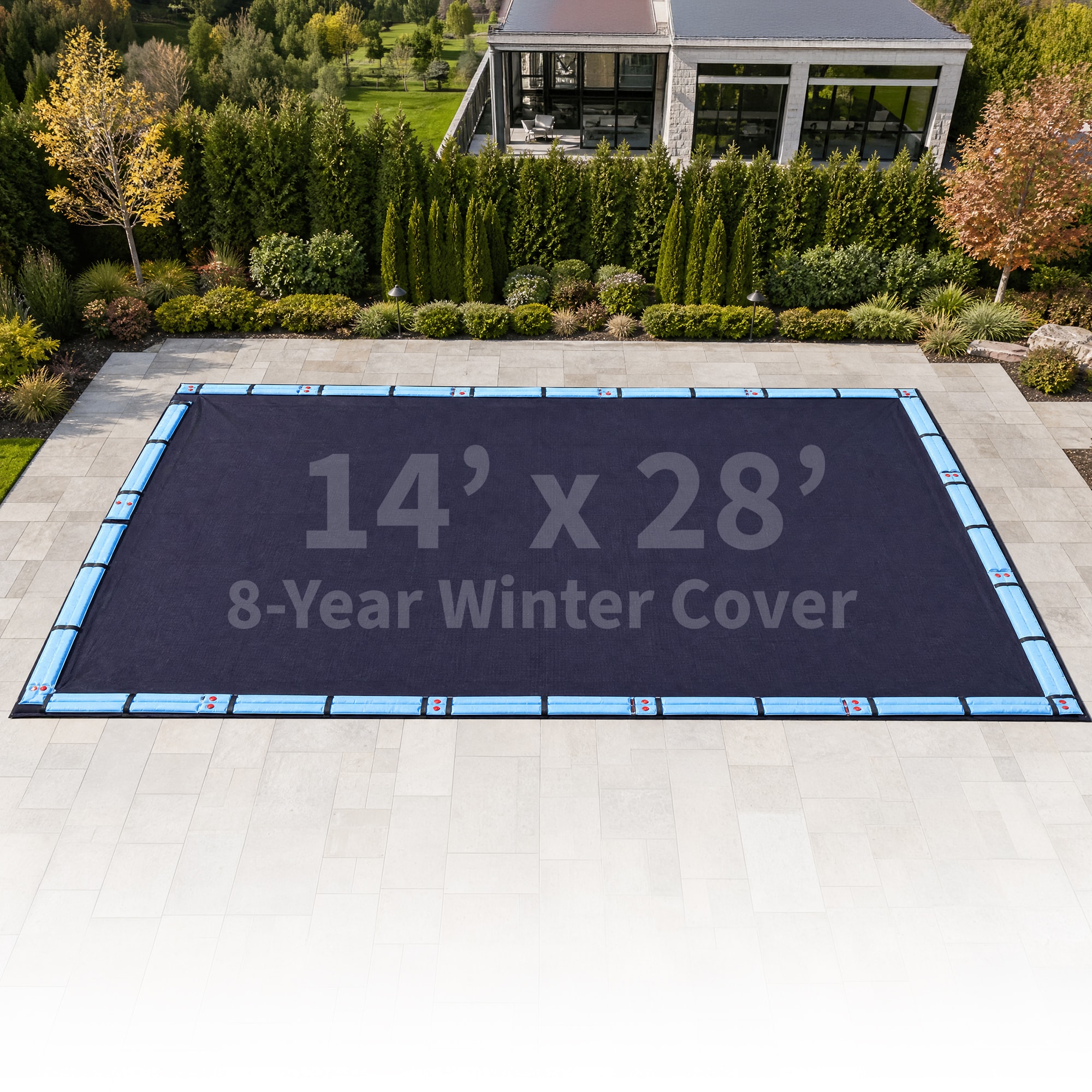 Blue Wave 33-ft x 19-ft Bronze Polyethylene Winter Rectangle Pool Cover