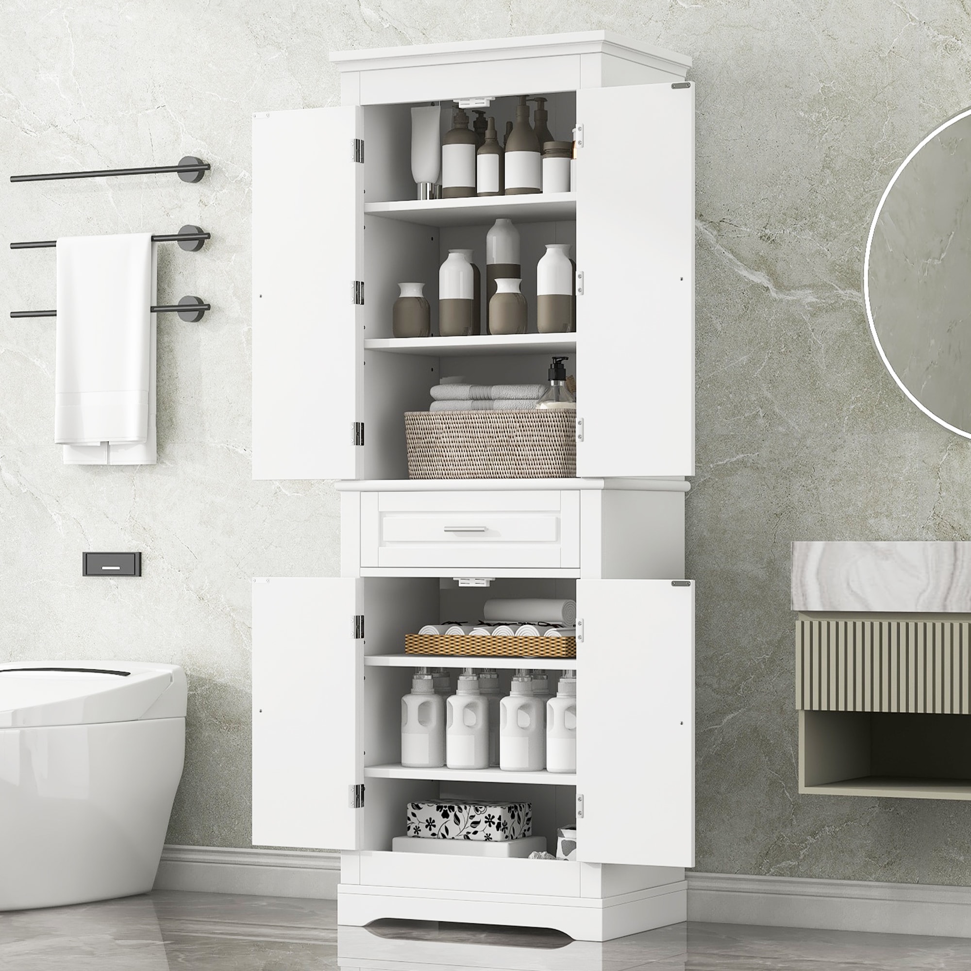 ModernLuxe L3P-N725P506984K Linen-Cabinets - View #3