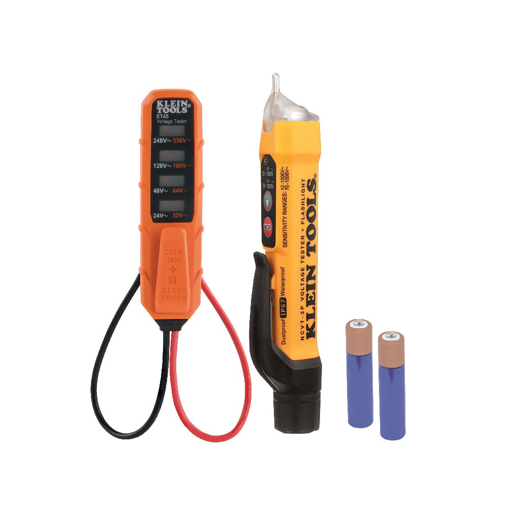 Klein Tools Dual Range NCVT and AC/DC Voltage Tester Electrical Test Kit #NCVT3PKIT