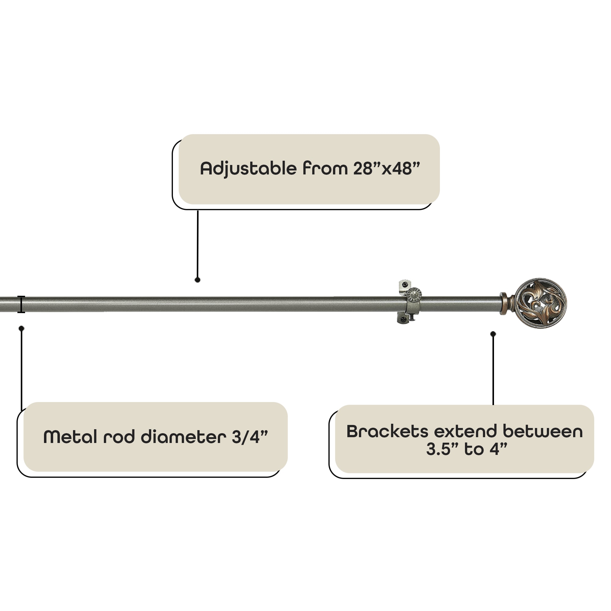 Achim RDBGRC2806 Curtain-Rods - View #3