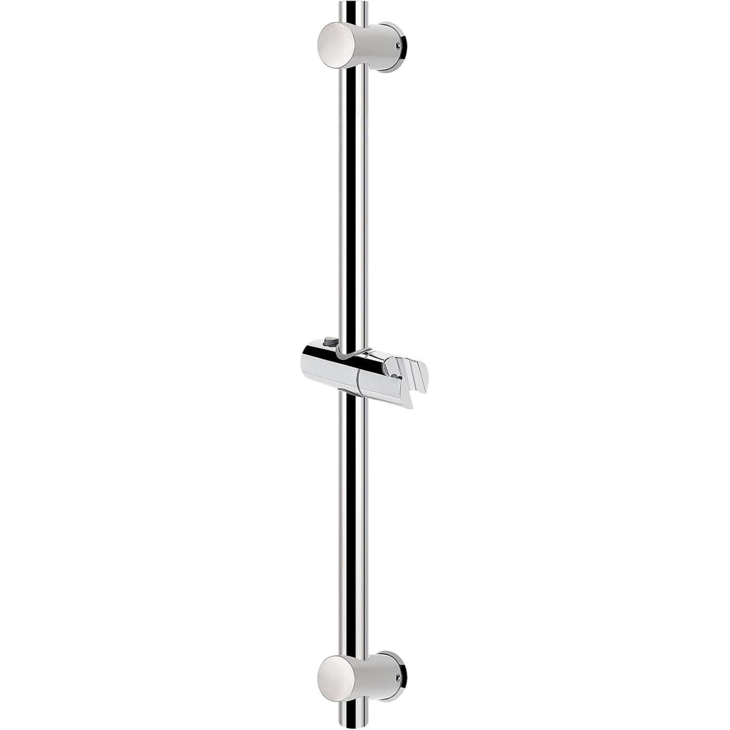 Angel Sar 24in L Chrome Shower Slide Bar with Height and Angle Adjustable Handheld Shower Head Holder for Bathroom