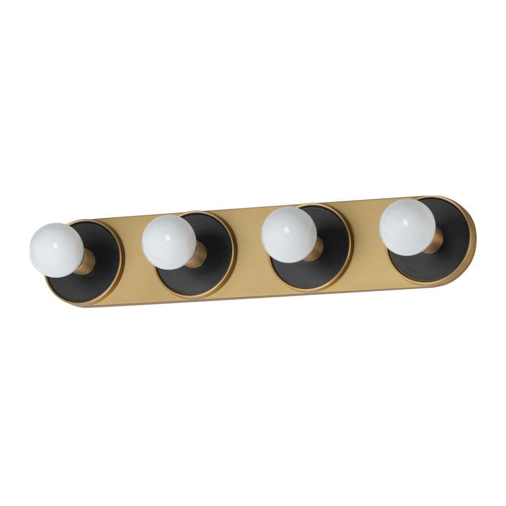 Maxim Lighting 26094BKNAB Hollywood 4 - Light Black And Natural Aged Brass Black Modern Incandescent Aluminum And Ceramic And Steel Wall Sconce